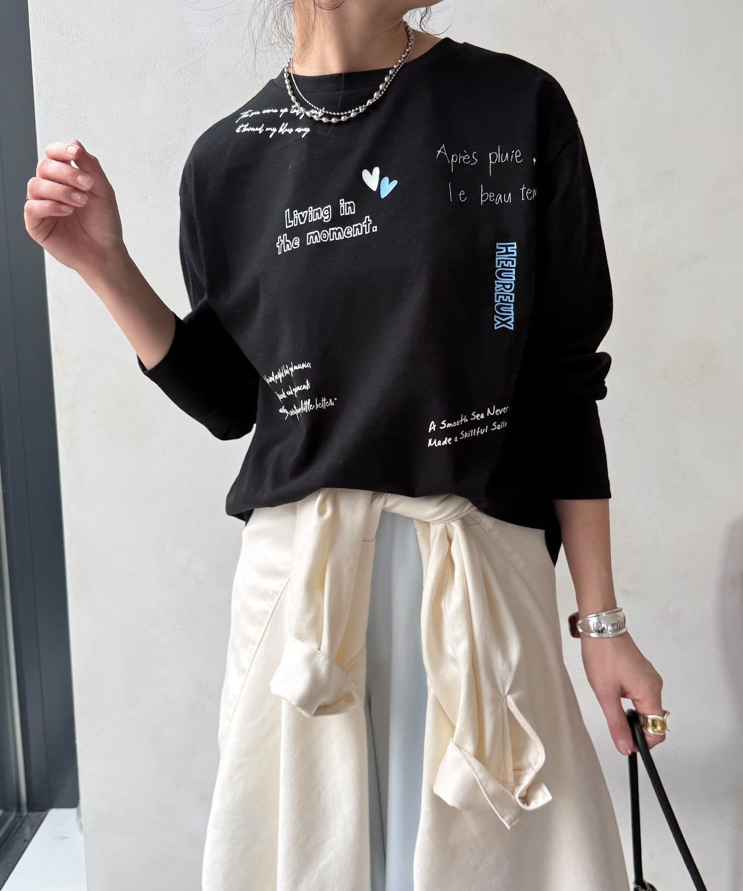 DOUDOU(ドゥドゥ) 【WEB限定】レタリングプリントロンTEE