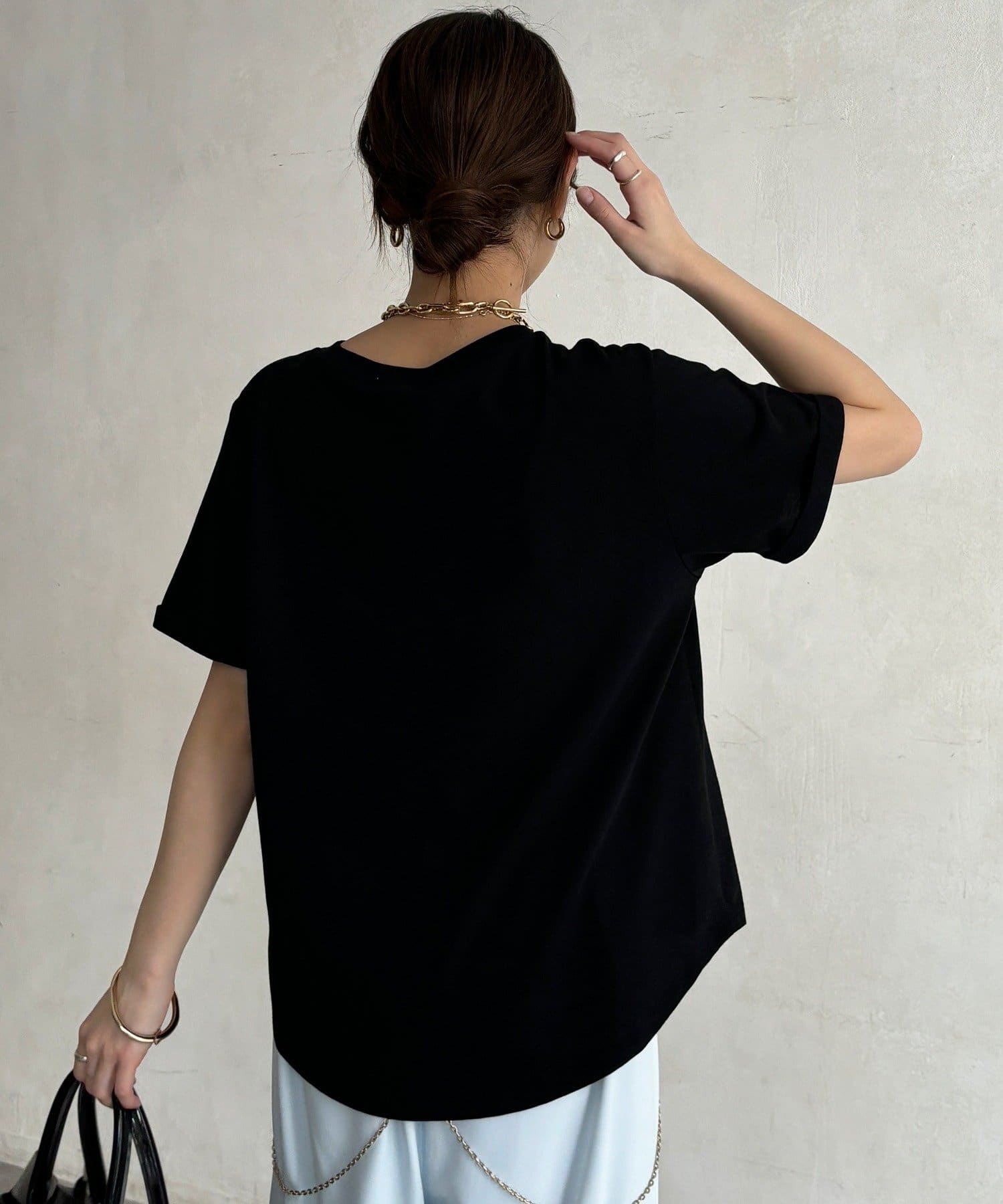 DOUDOU(ドゥドゥ) 【WEB限定】ハート刺繍ロゴプリントTEE