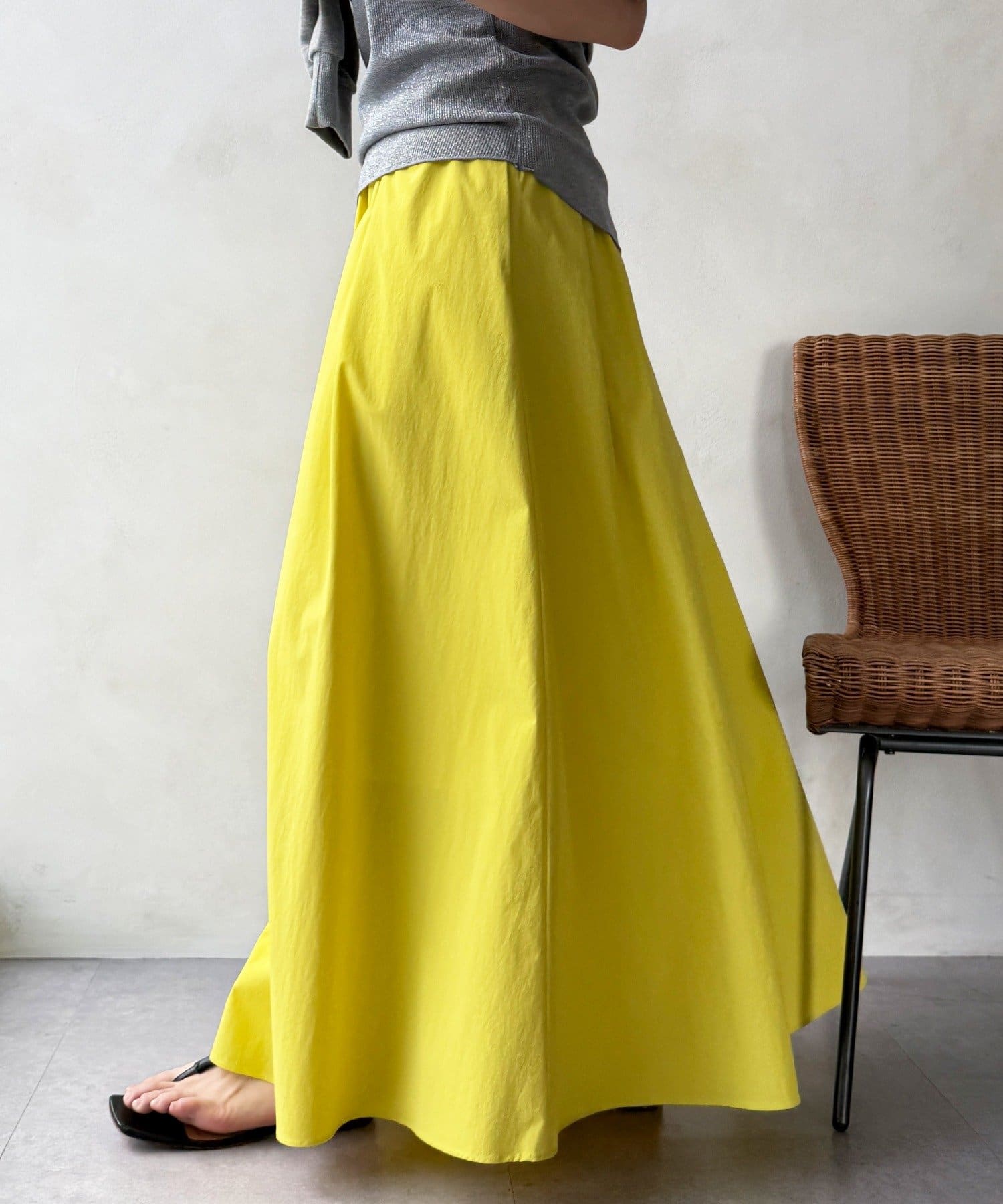 DOUDOU(ドゥドゥ) 【WEB限定】ギャザーフレアスカート