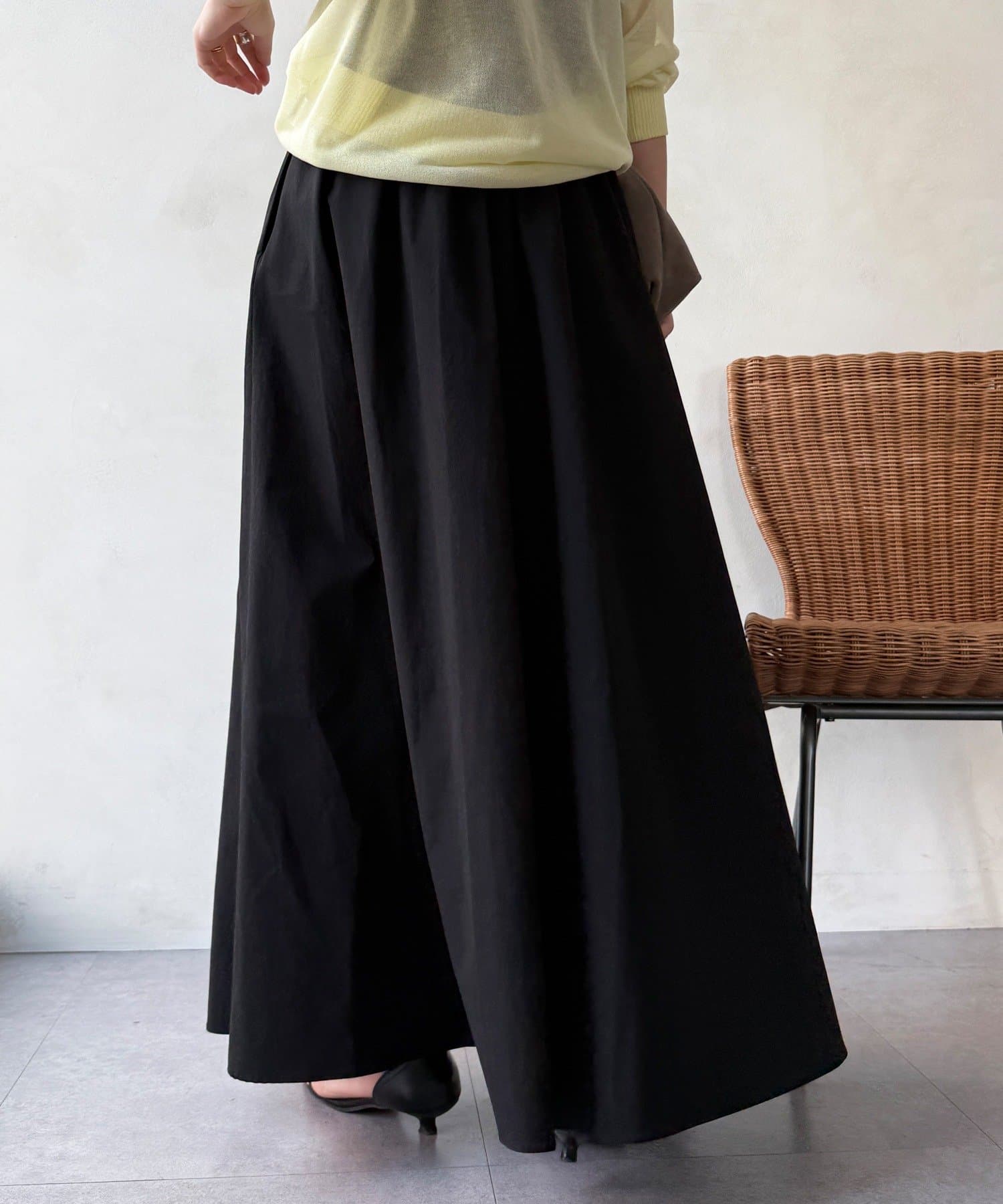 DOUDOU(ドゥドゥ) 【WEB限定】ギャザーフレアスカート