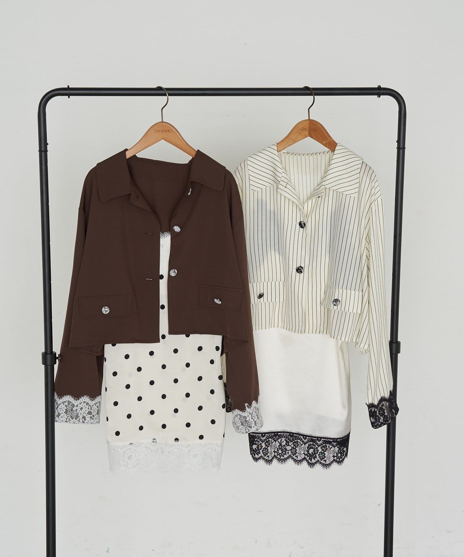 CIAOPANIC(チャオパニック) 【あみ(＠a.m.6.43)企画】2点SETレースシャツジャケット×キャミワンピ