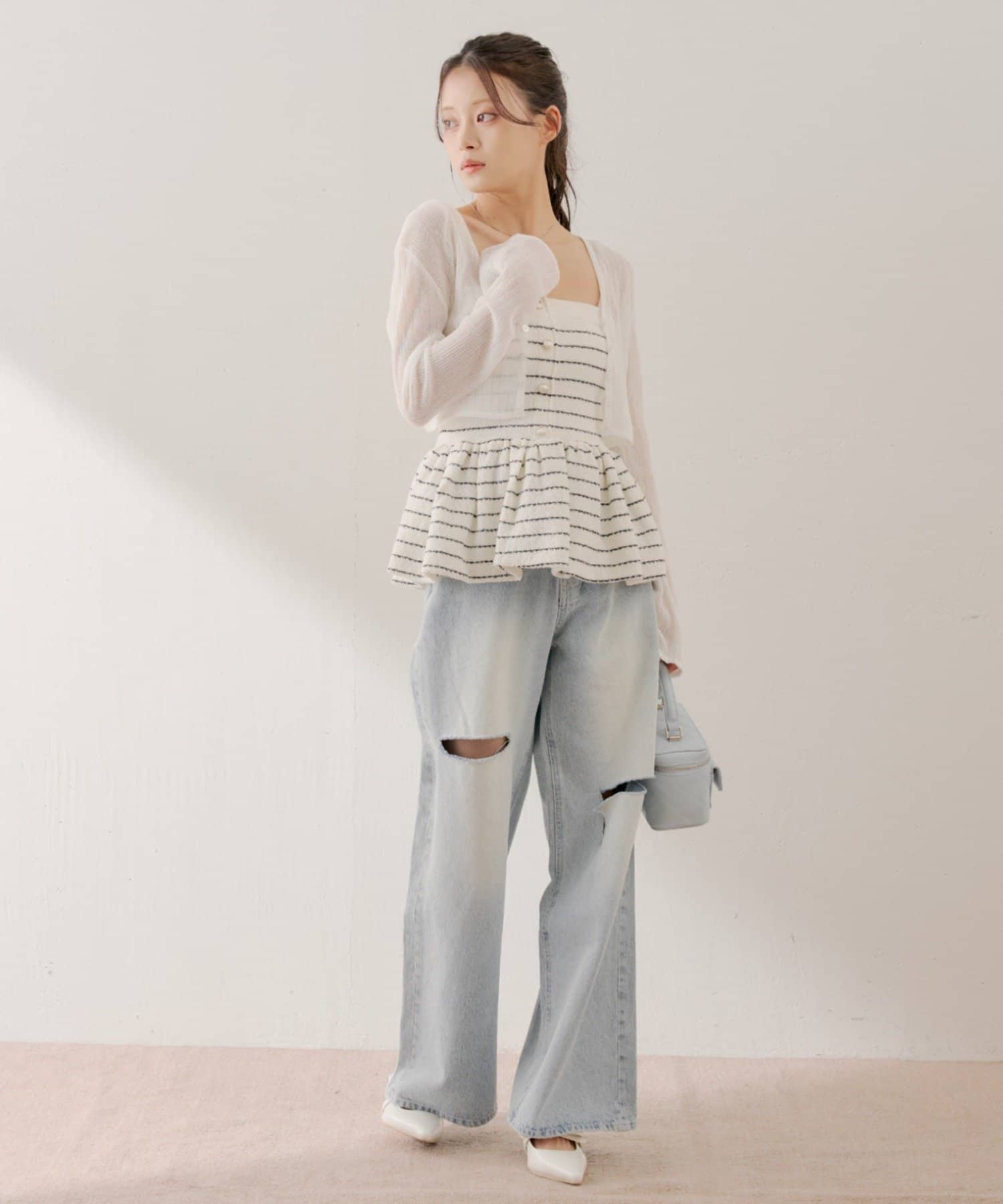 Chico(チコ) 【3/12(木) 0:00～予約開始】ダメージワイドデニム