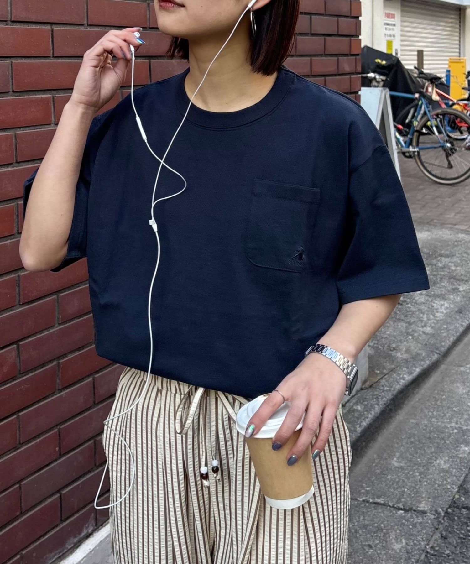 CIAOPANIC TYPY(チャオパニックティピー) 【GEVACO/ゲバコ】ベーシックOE天竺ポケット刺繍Tシャツ