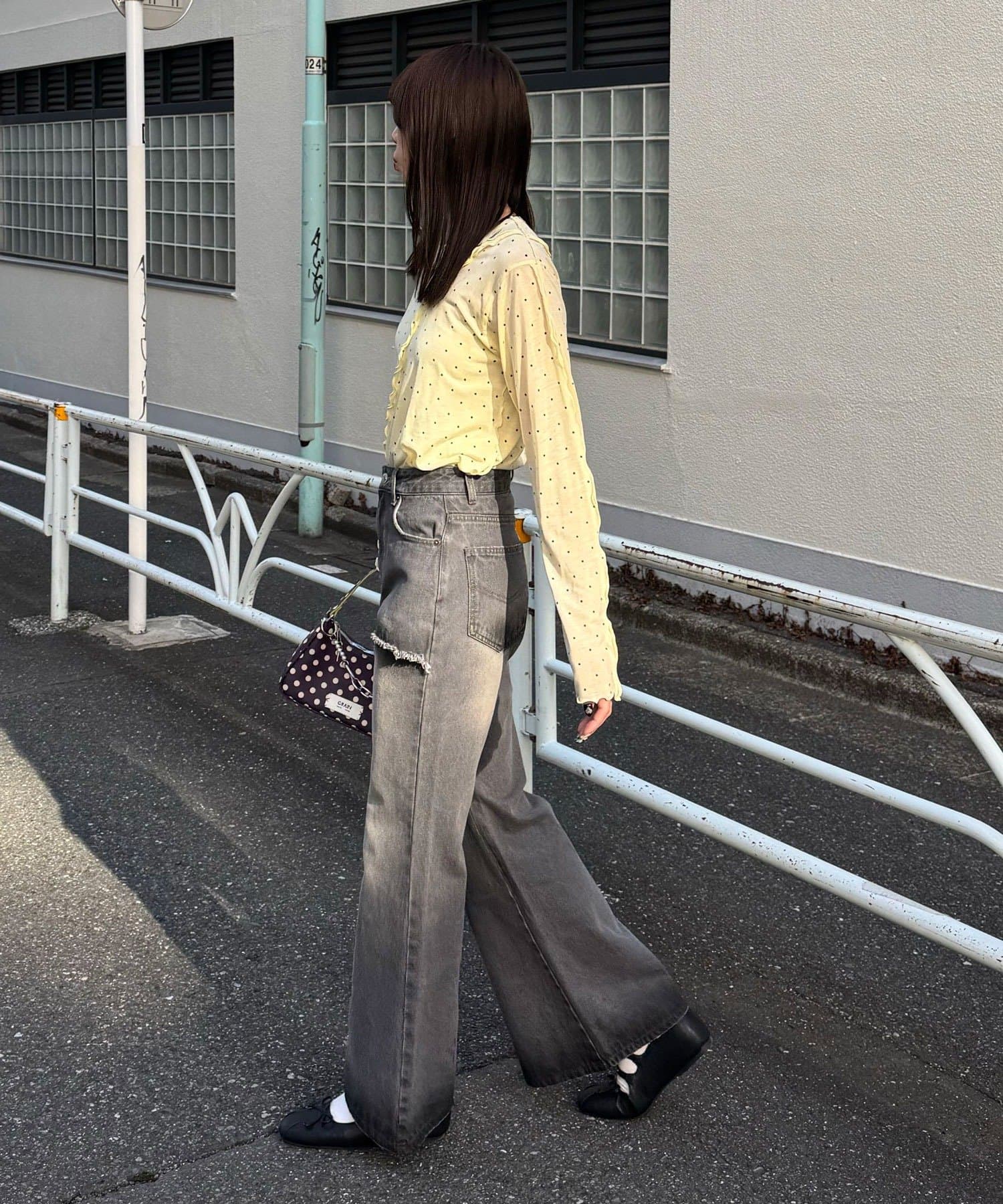 CIAOPANIC(チャオパニック) グラデーションレイヤードフレアデニム