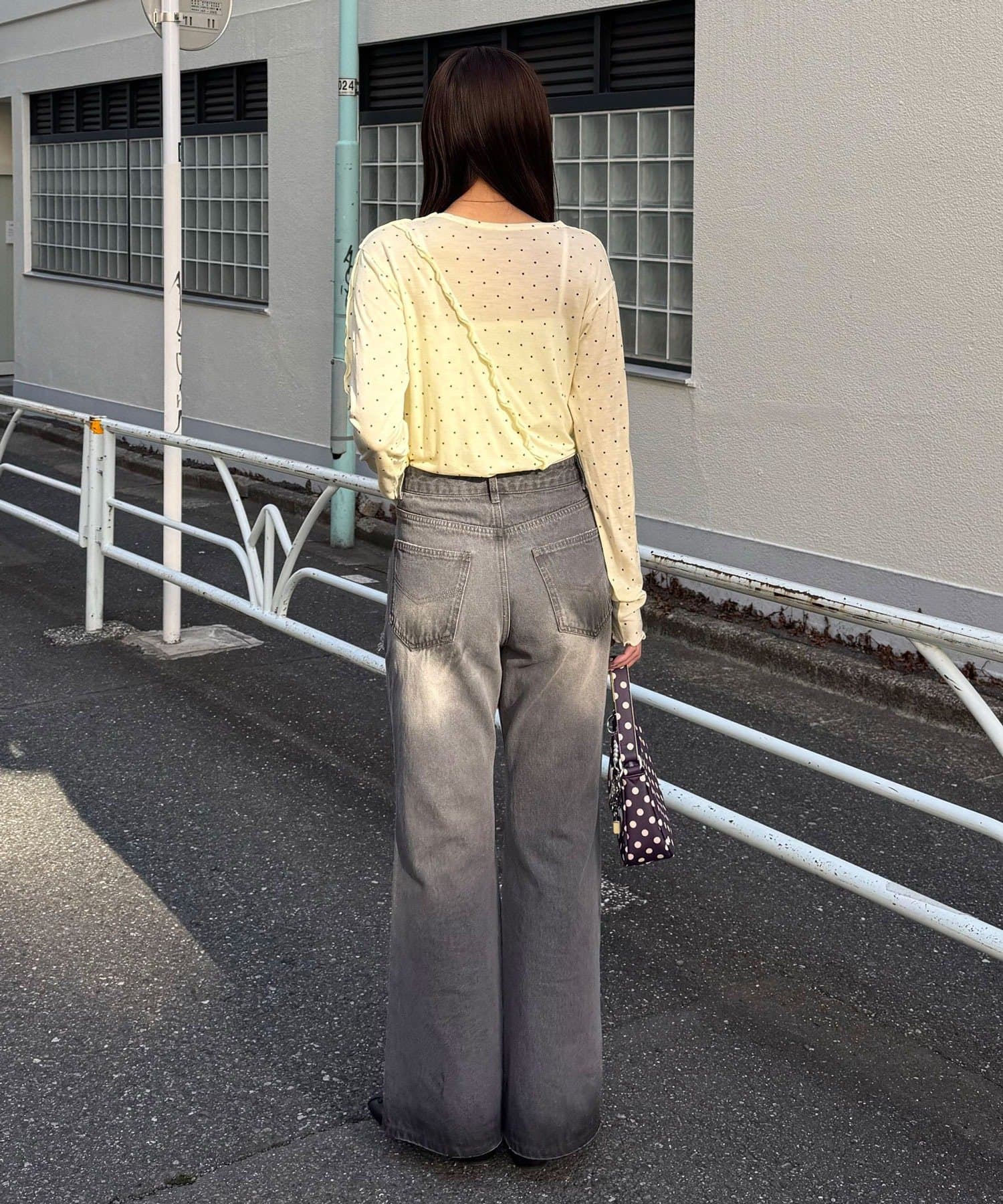 CIAOPANIC(チャオパニック) グラデーションレイヤードフレアデニム