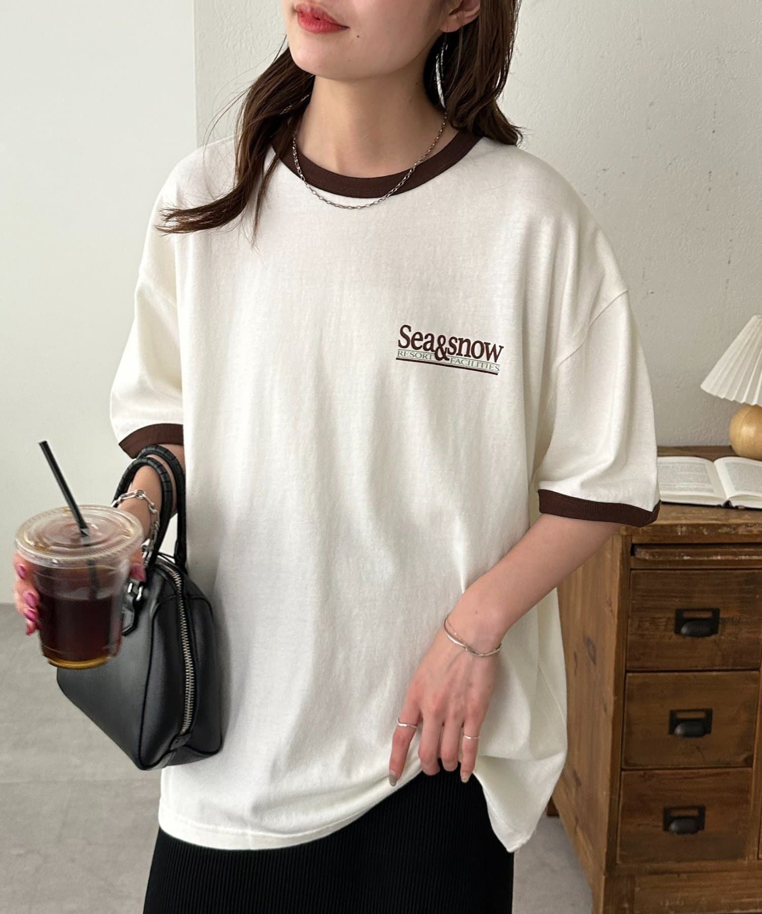 DISCOAT(ディスコート) 【Enlude】ワンポイントリンガーT《ユニセックス》