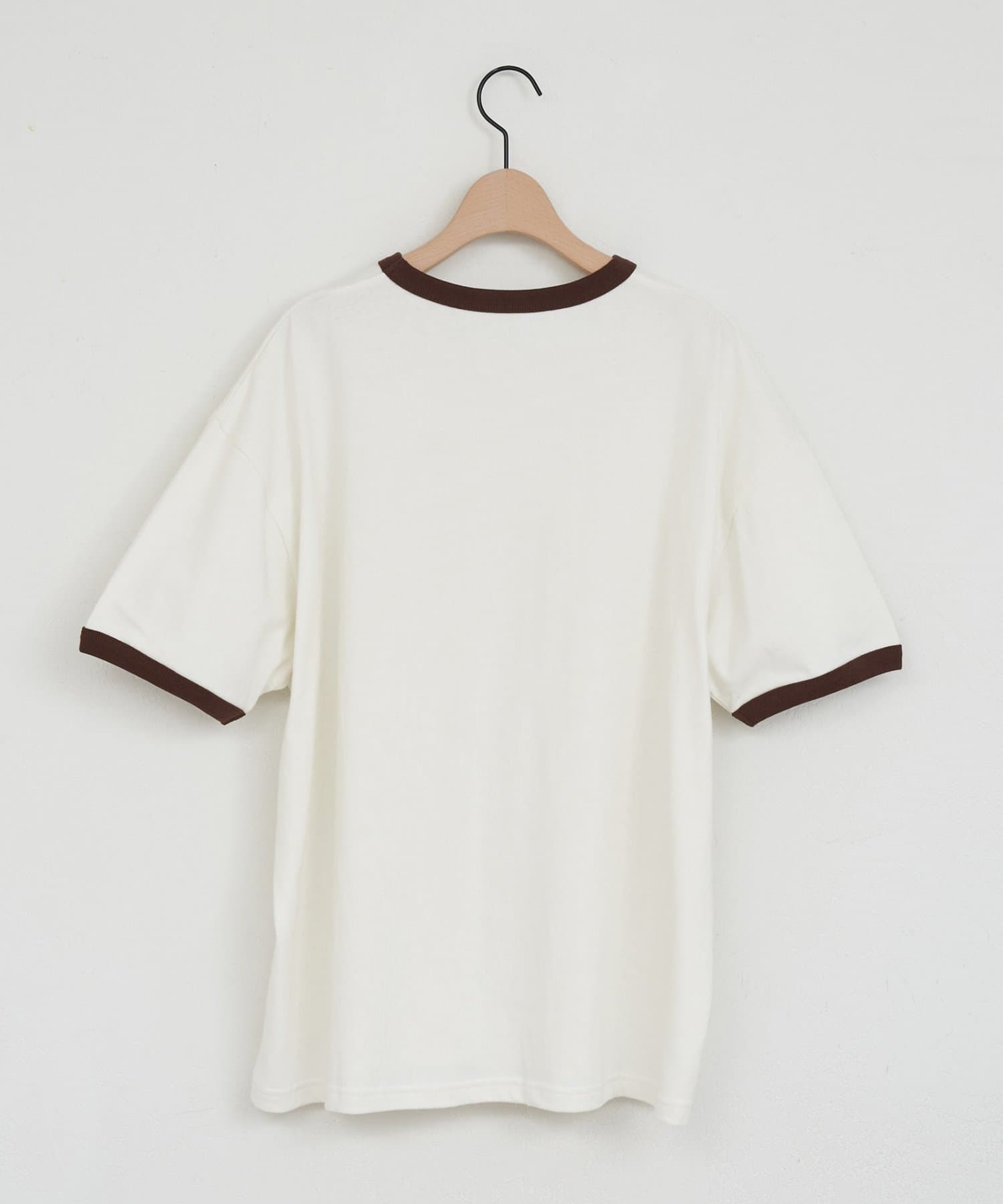 DISCOAT(ディスコート) 【Enlude/一枚で着映え♪】ワンポイントリンガーTシャツ《ユニセックス》