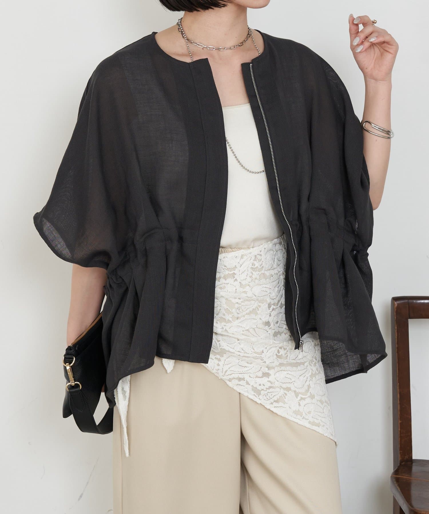 Jena　espace merveilleux(ジェナ　エスパスメルヴェイユ) ドロストタックブルゾン