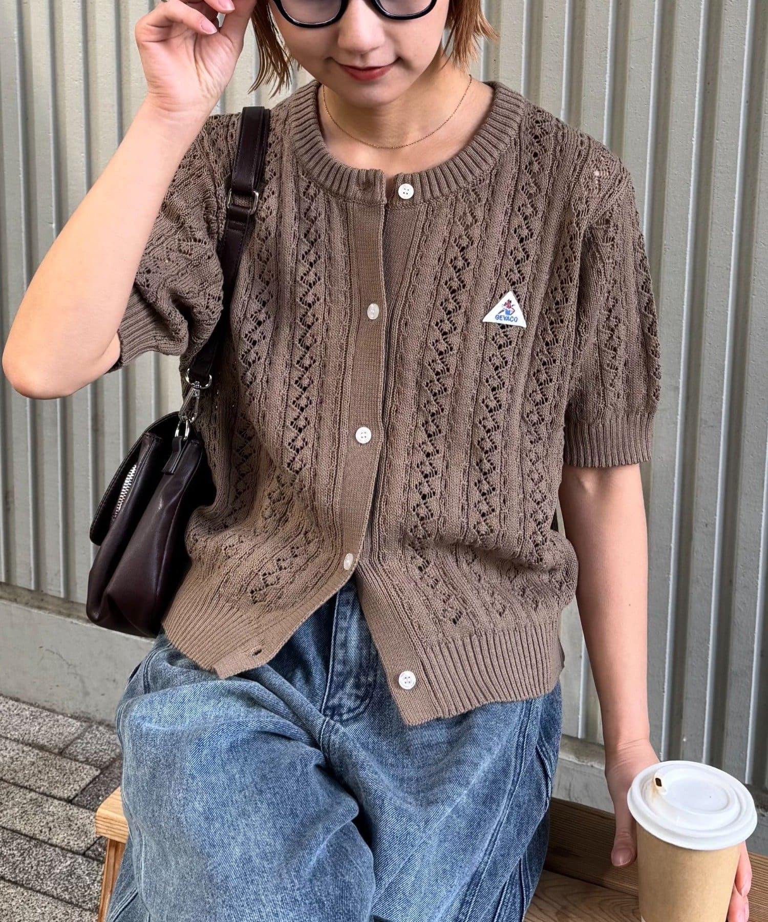 CIAOPANIC TYPY(チャオパニックティピー) 【GEVACO/ゲバコ】透かし柄カーディガン