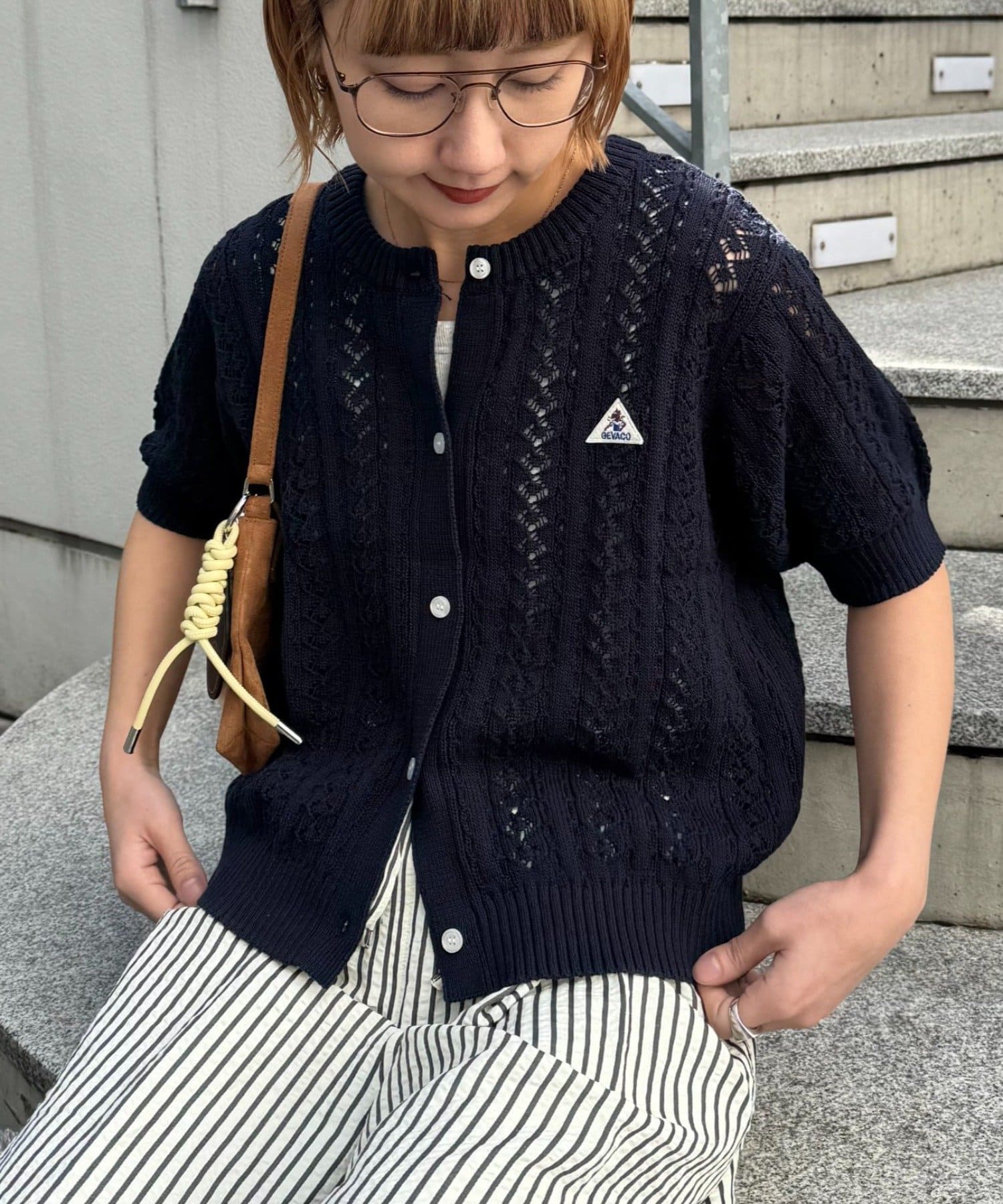 CIAOPANIC TYPY(チャオパニックティピー) 【GEVACO/ゲバコ】透かし柄カーディガン