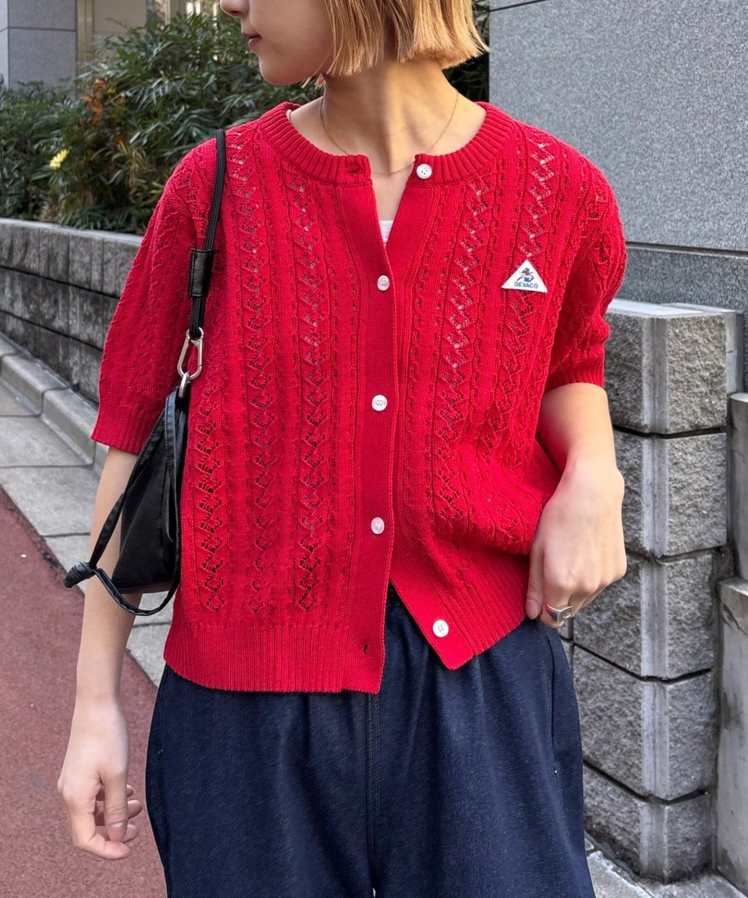 CIAOPANIC TYPY(チャオパニックティピー) 【GEVACO/ゲバコ】透かし柄カーディガン