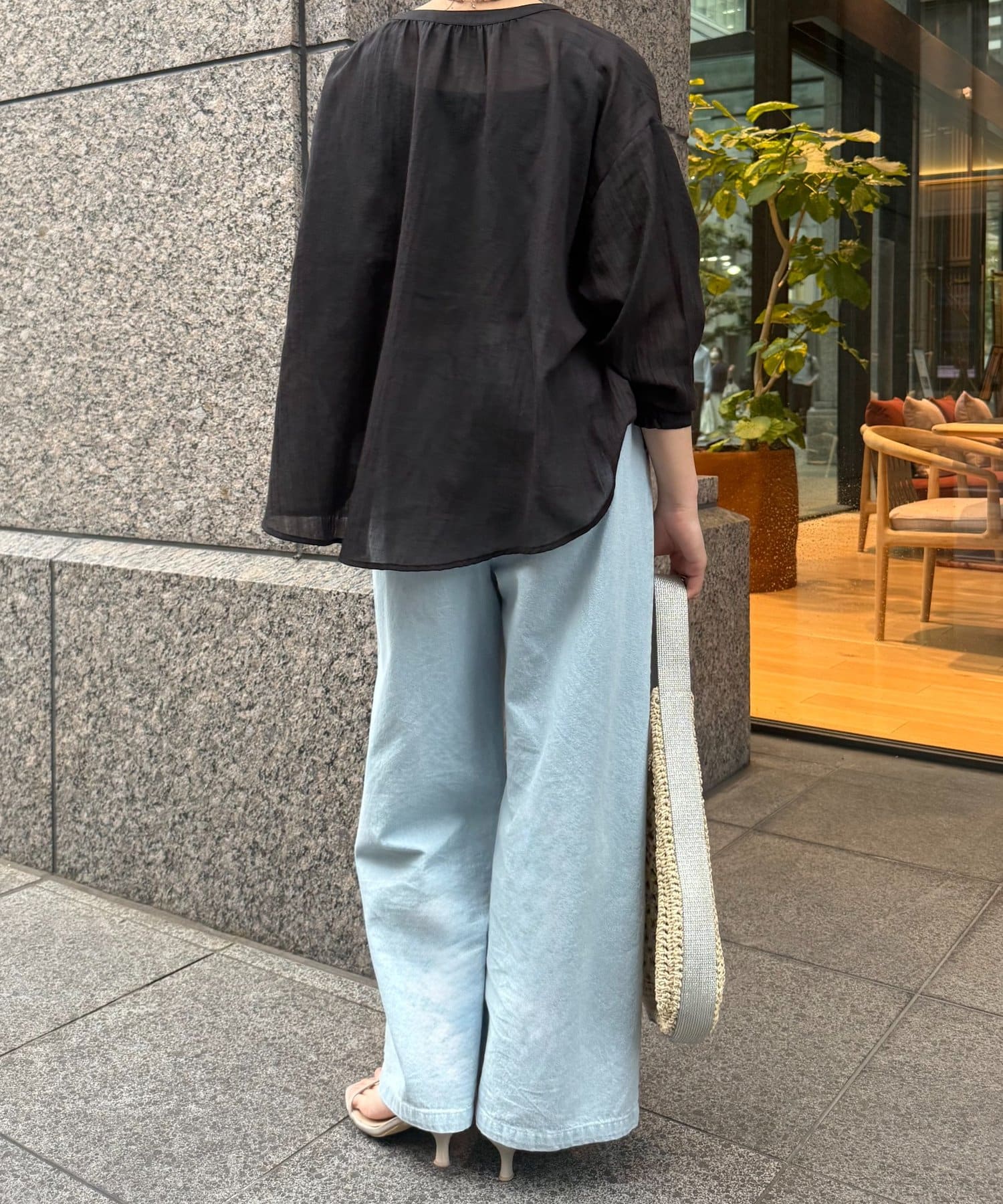 Jena　espace merveilleux(ジェナ　エスパスメルヴェイユ) プチボタンガーゼシャツ