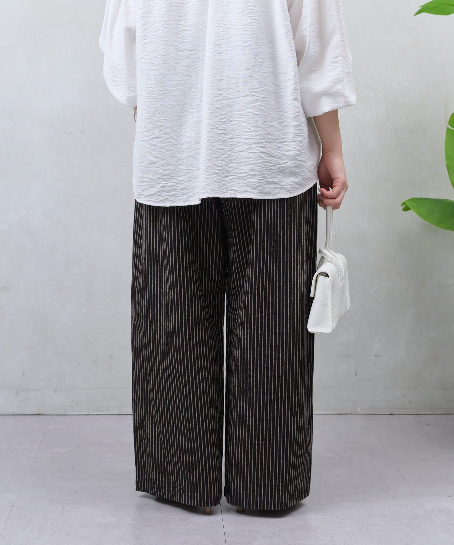 Jena　espace merveilleux(ジェナ　エスパスメルヴェイユ) リネンストライプパンツ