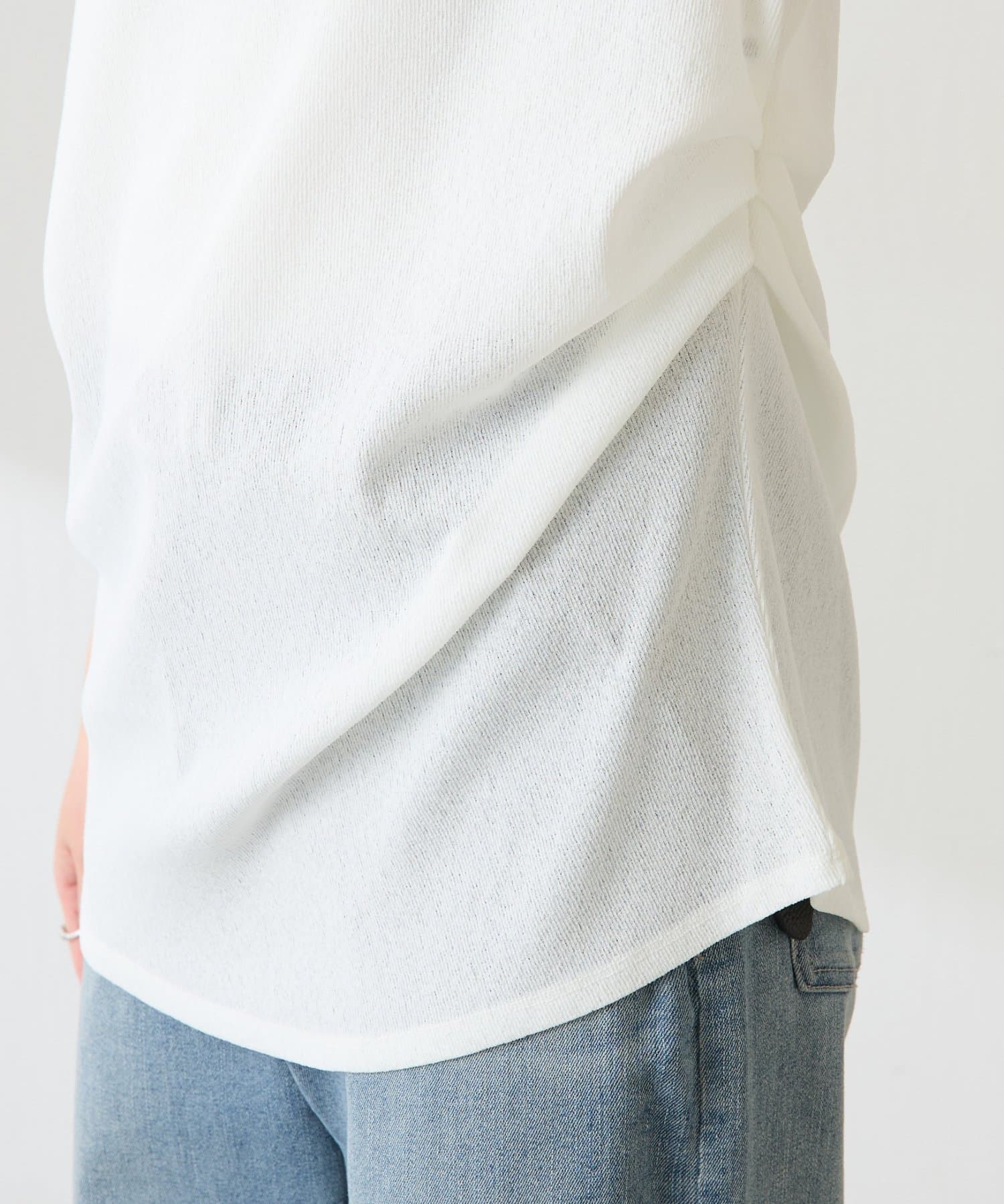 COLLAGE GALLARDAGALANTE(コラージュ ガリャルダガランテ) 【上品見えカットソー/シアー】アシメタックフレンチカットソー