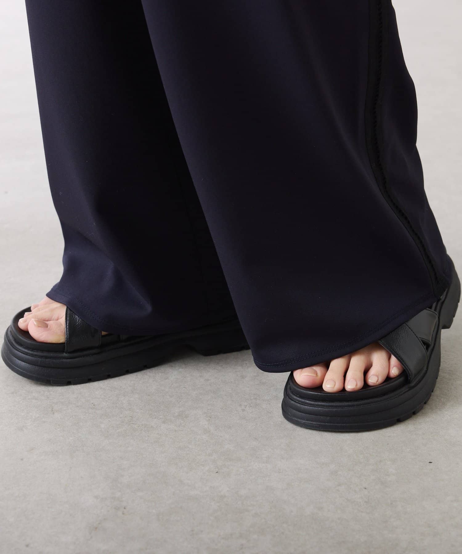 COLLAGE GALLARDAGALANTE(コラージュ ガリャルダガランテ) 【接触冷感/ストレッチ】イージースラックスパンツ