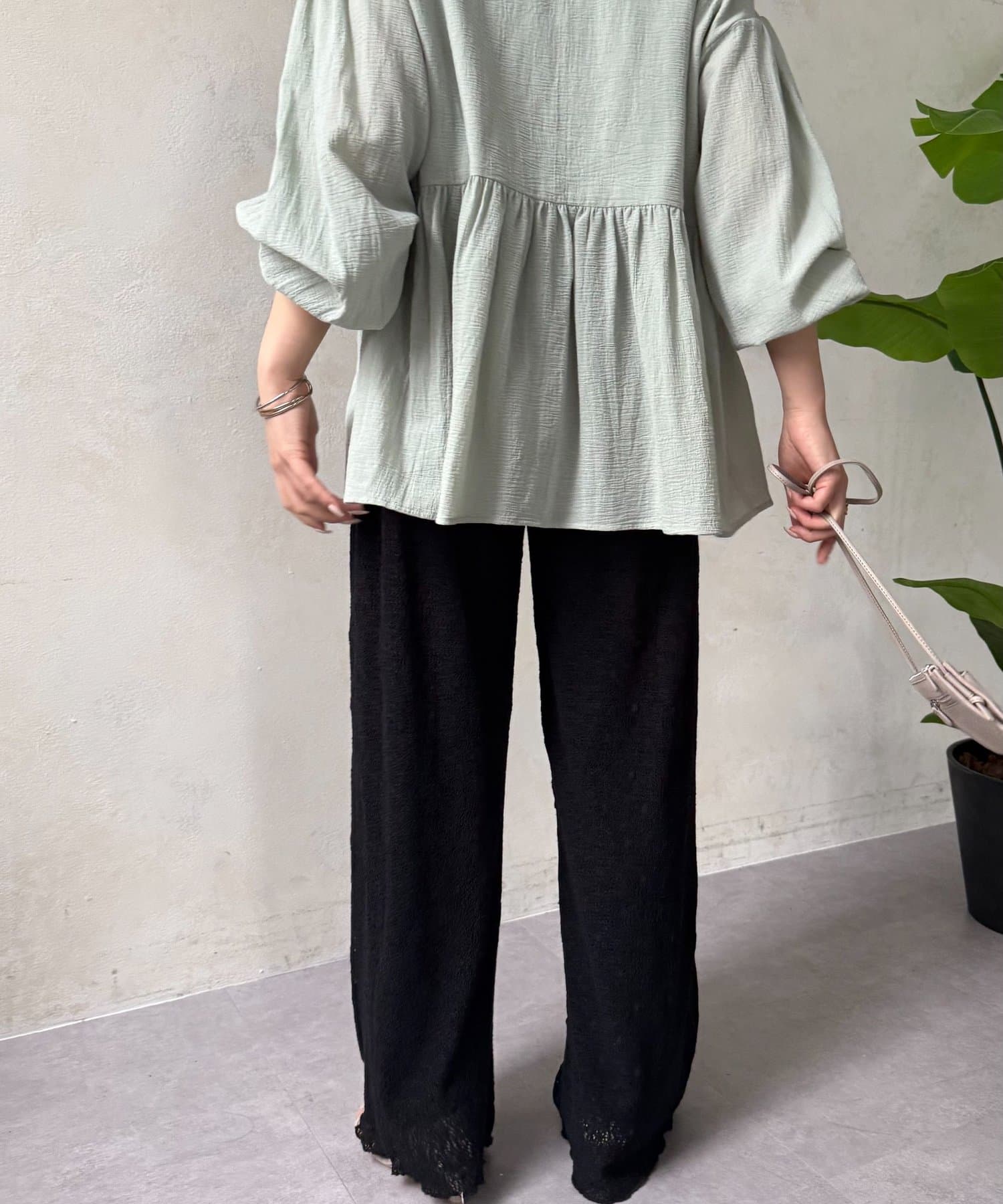 Jena　espace merveilleux(ジェナ　エスパスメルヴェイユ) レースワイドパンツ