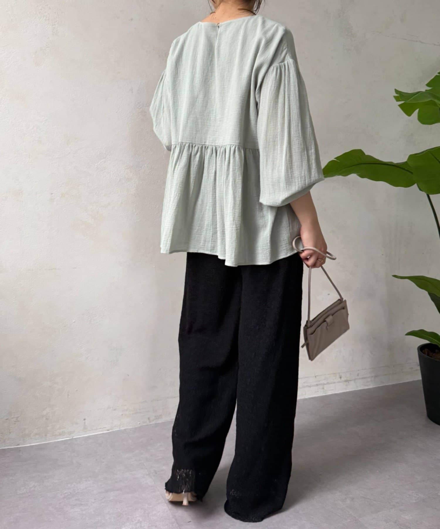 Jena　espace merveilleux(ジェナ　エスパスメルヴェイユ) レースワイドパンツ