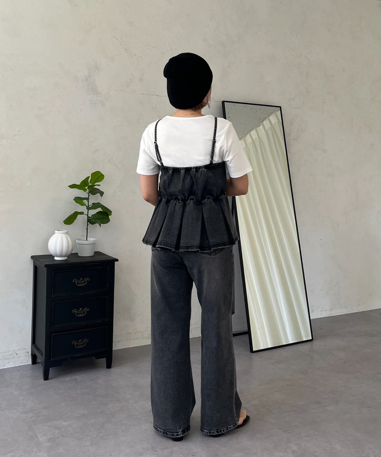 prose verse(プロズヴェール) 【MOMO】ダメージストレッチストレートデニム