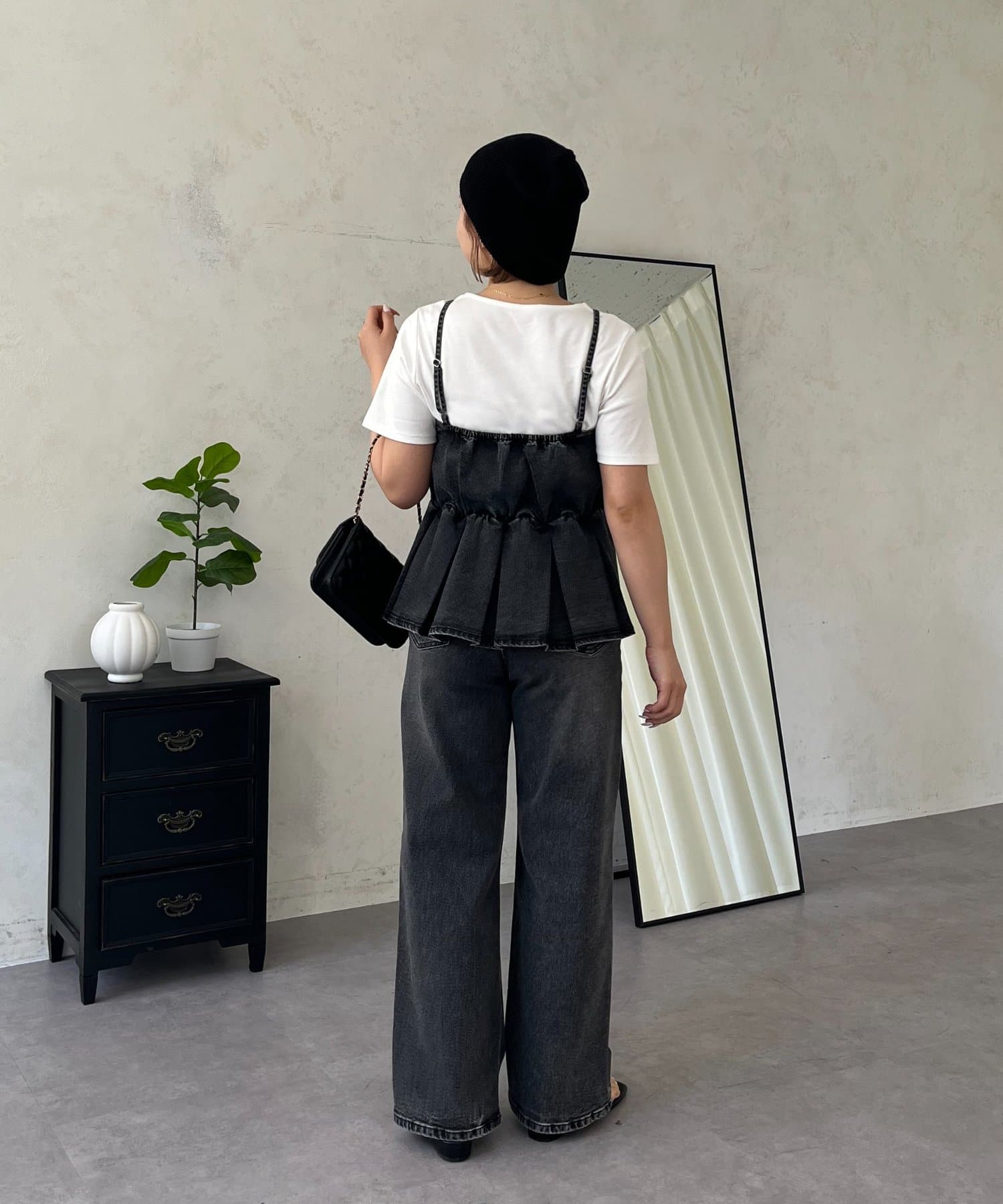 prose verse(プロズヴェール) 【MOMO】ダメージストレッチストレートデニム