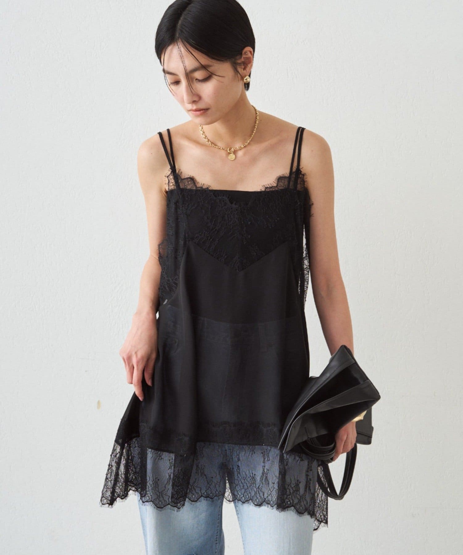 LOUNGEDRESS(ラウンジドレス) レースシフォンキャミ