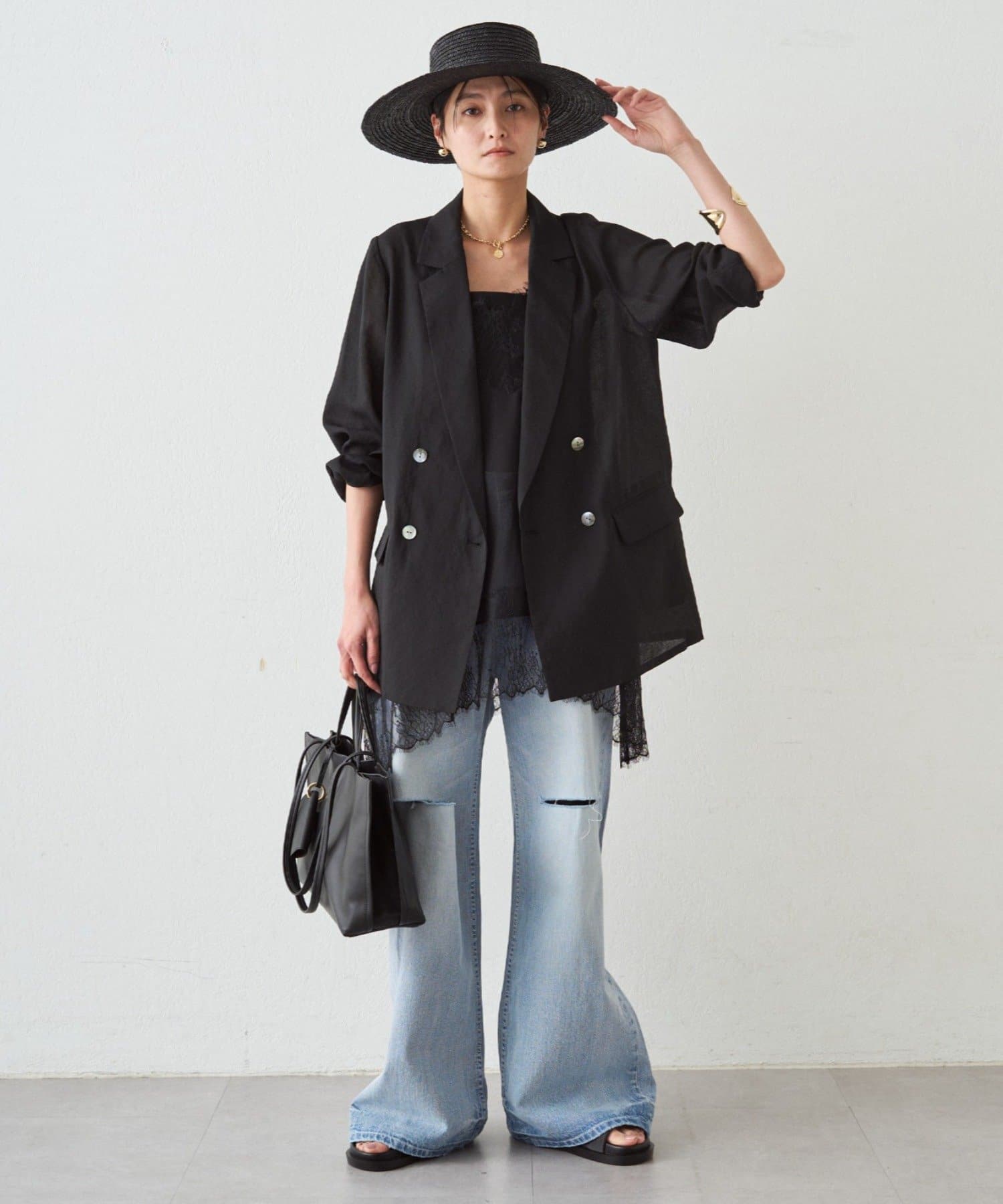 LOUNGEDRESS(ラウンジドレス) レースシフォンキャミ