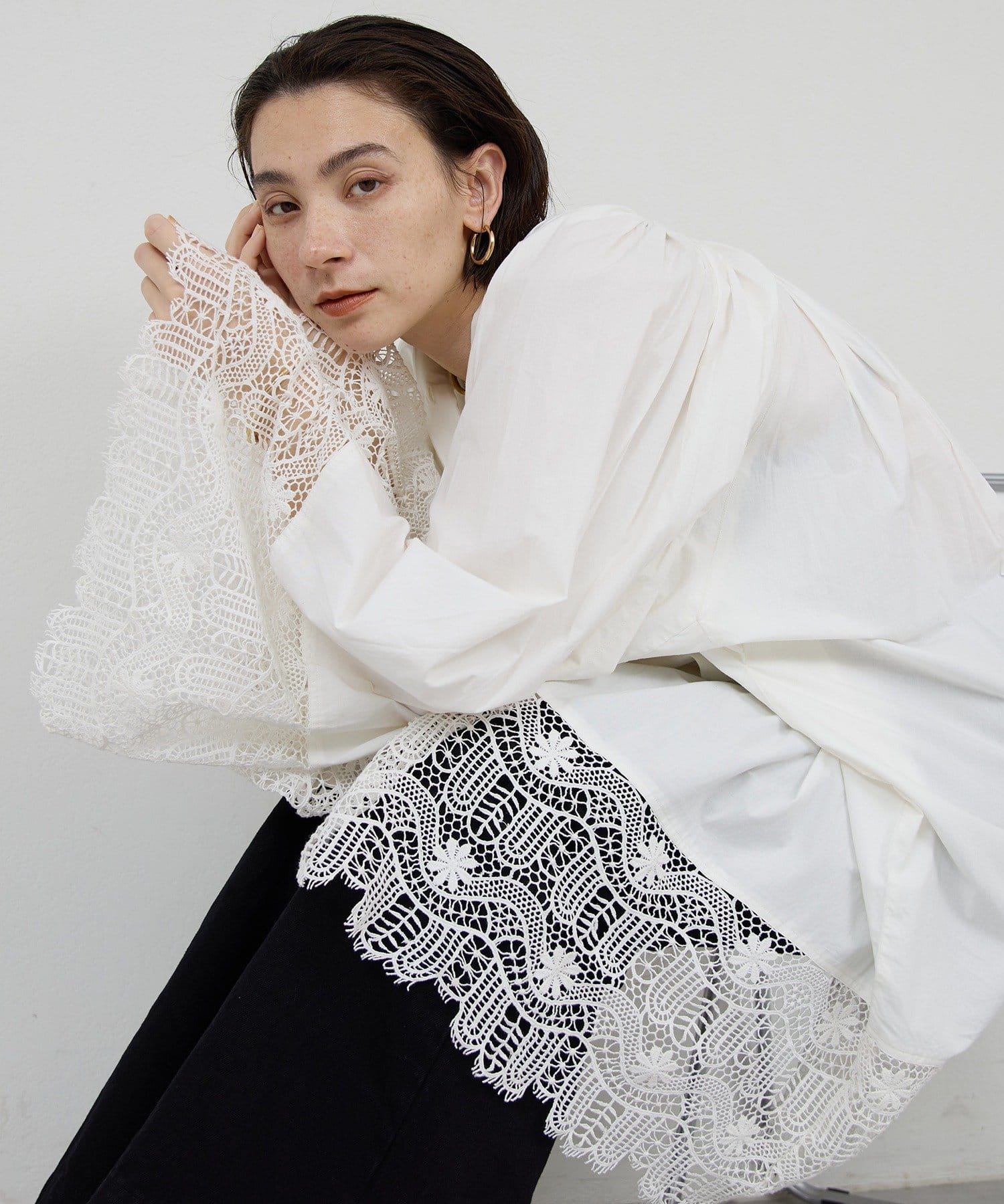 GALLARDAGALANTE(ガリャルダガランテ) 【Dhritië】ケミカルレースミニワンピース