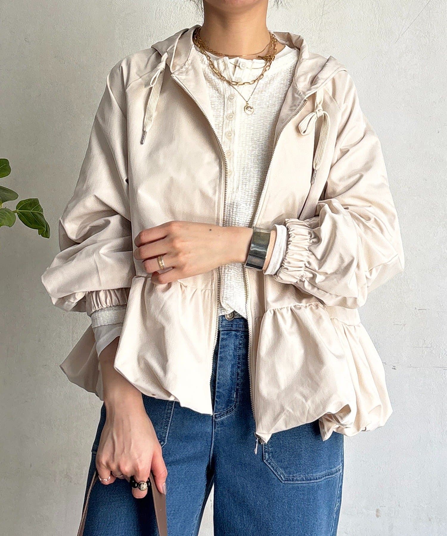 un dix cors(アンディコール) バルーンヘムパーカー