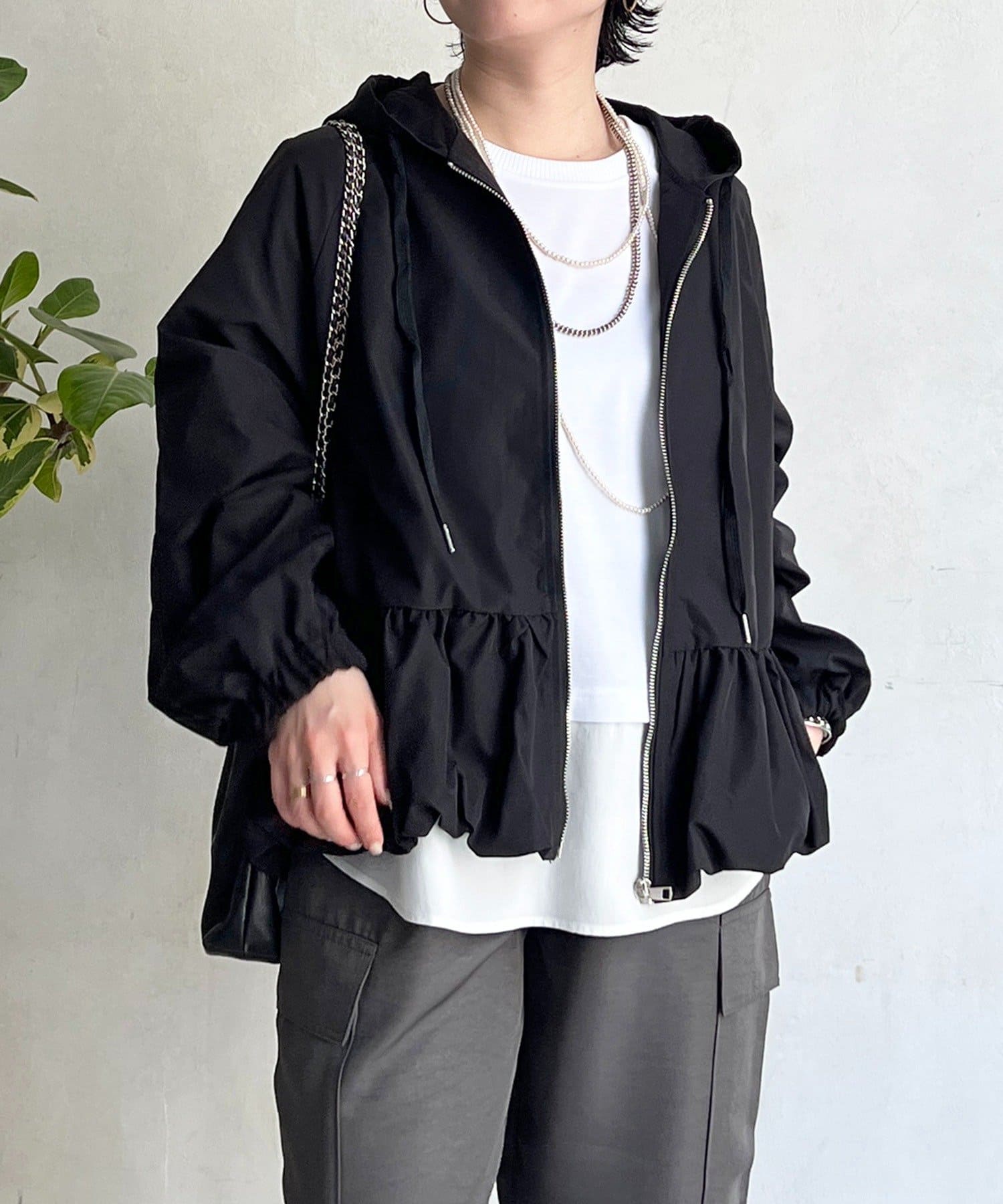 un dix cors(アンディコール) バルーンヘムパーカー