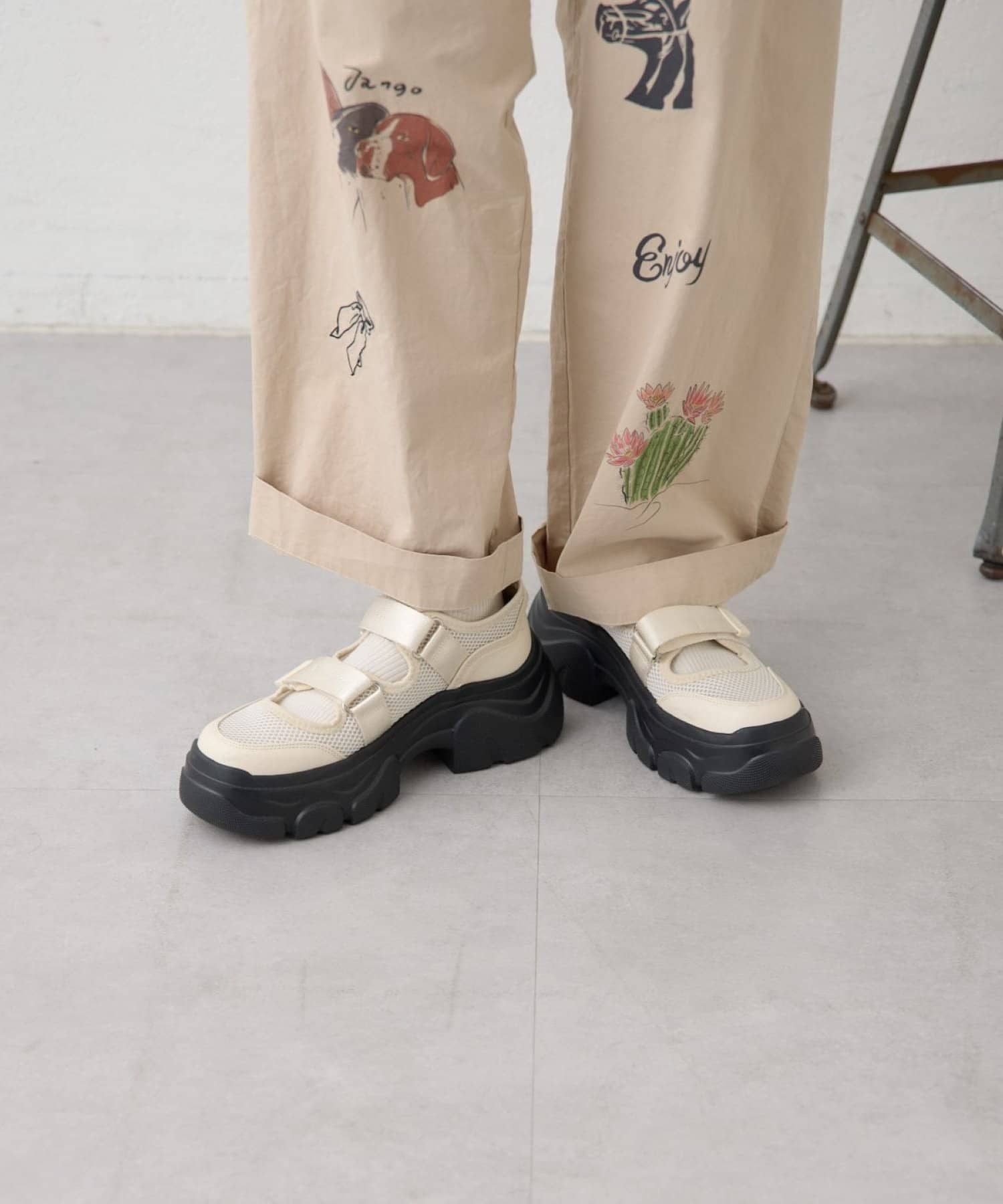 ear PAPILLONNER(イア パピヨネ) 《通気性◎/S・M・Lの3サイズ展開》ボリュームソールメッシュサンダル【SUM1 STYLE(スミスタイル)】