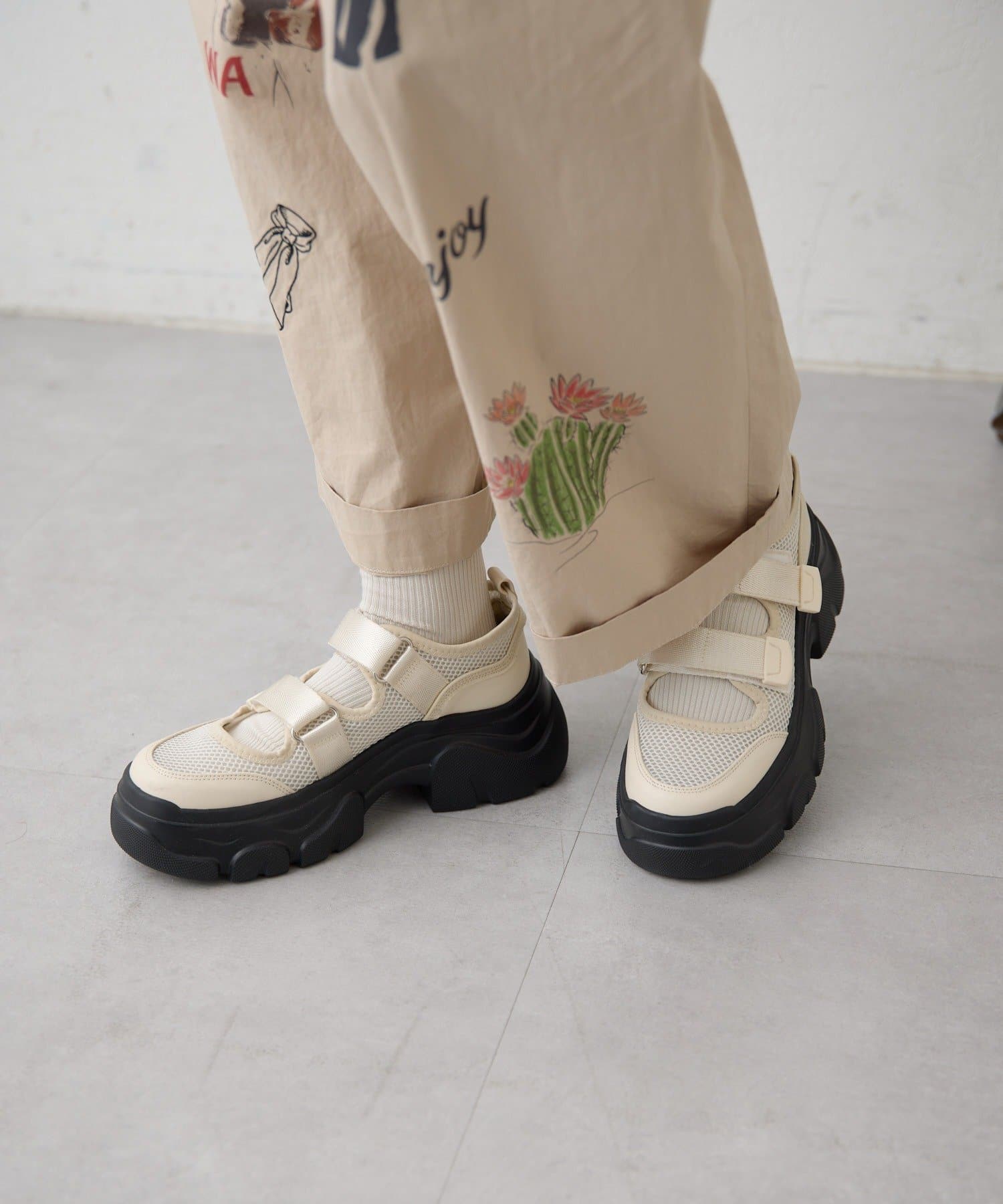 ear PAPILLONNER(イア パピヨネ) 《通気性◎/S・M・Lの3サイズ展開》ボリュームソールメッシュサンダル【SUM1 STYLE(スミスタイル)】