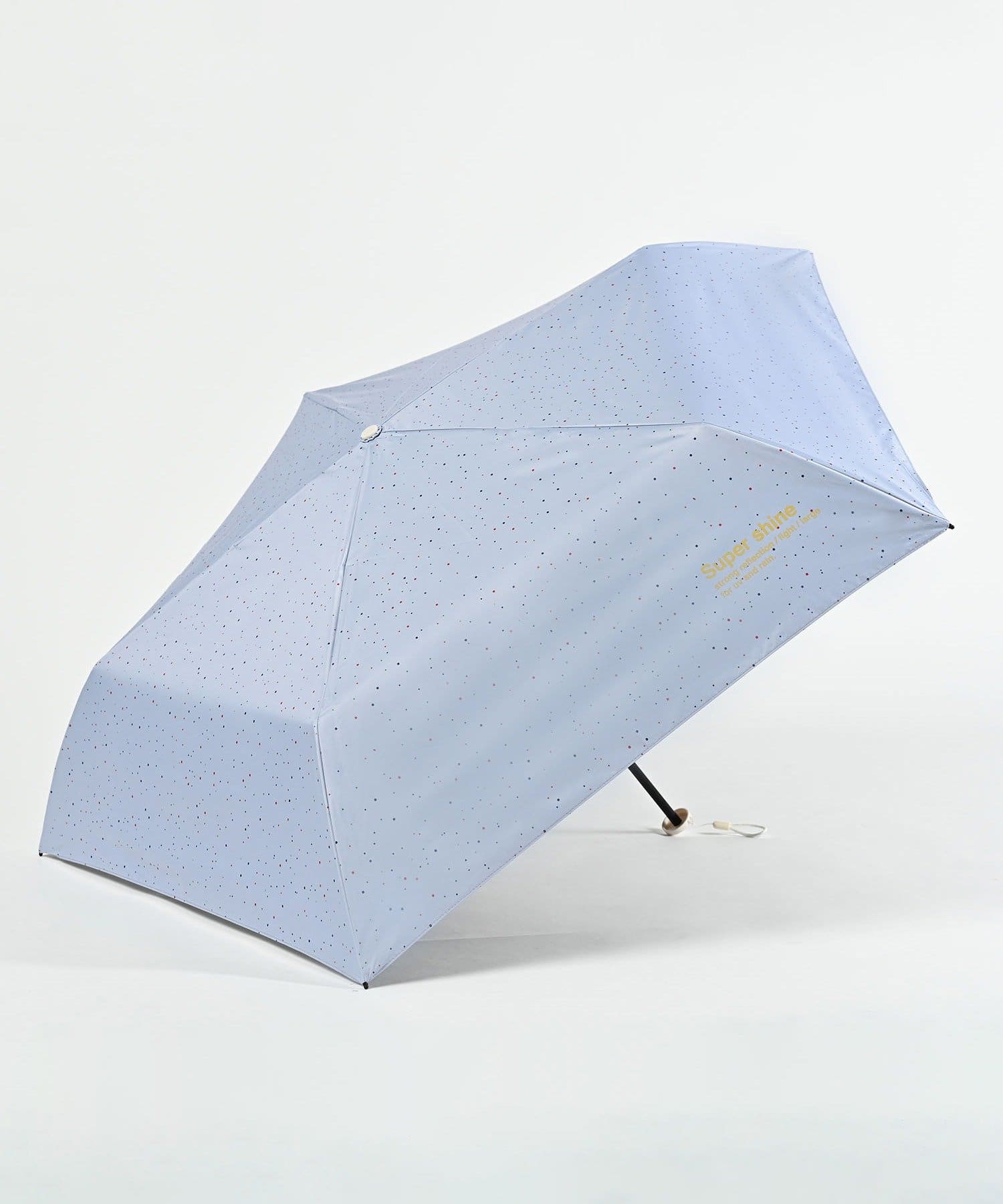 BIRTHDAY BAR(バースデイバー) 【遮熱・遮光】Super shine カラードット　晴雨兼用折りたたみ傘/軽量