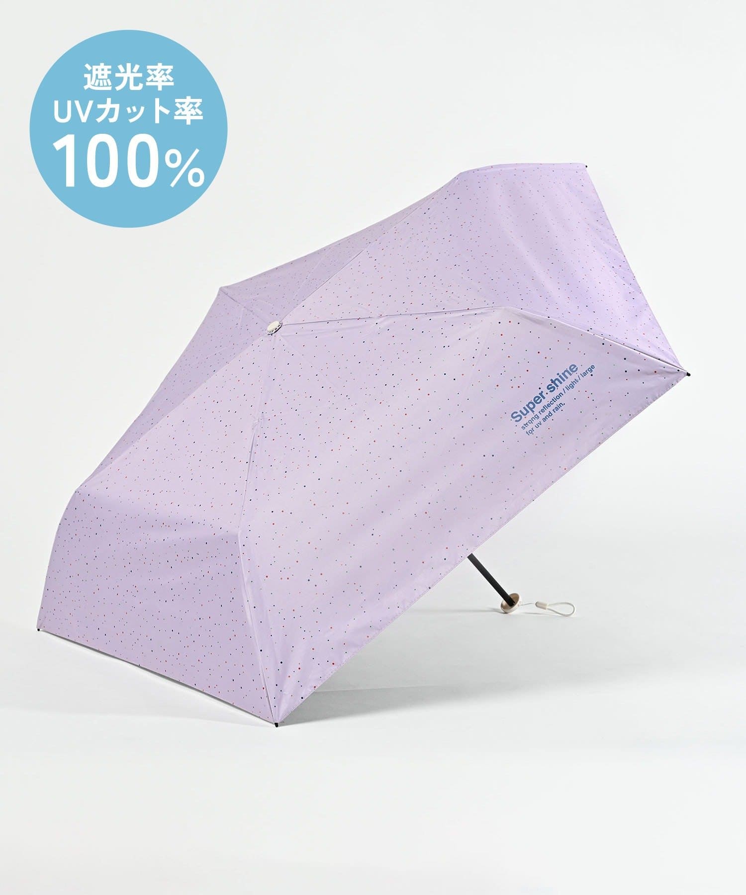 BIRTHDAY BAR(バースデイバー) 【遮熱・遮光】Super shine カラードット　晴雨兼用折りたたみ傘/軽量