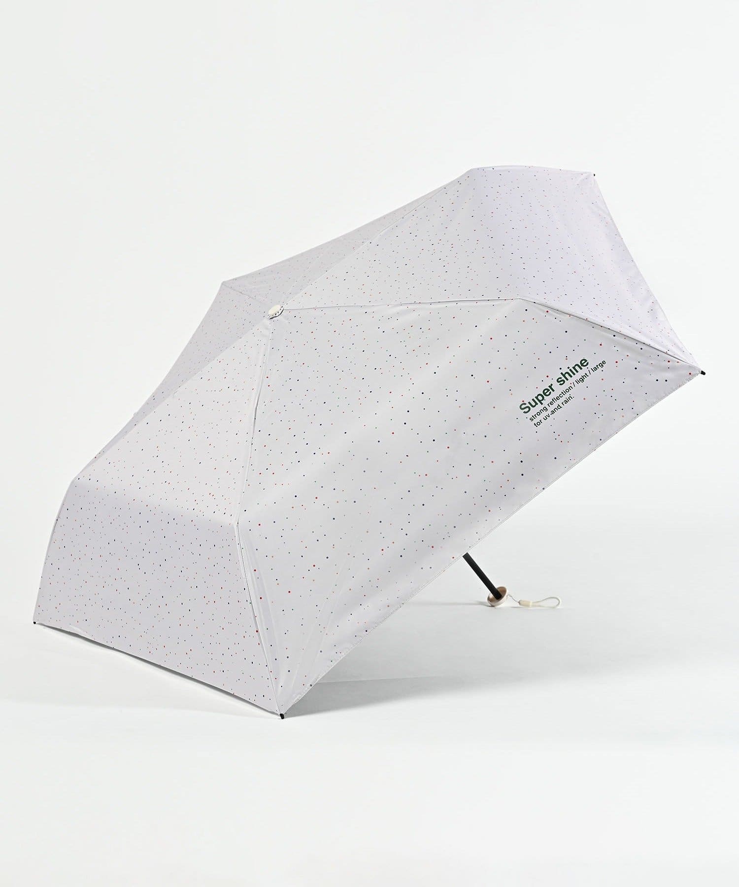 BIRTHDAY BAR(バースデイバー) 【遮熱・遮光】Super shine カラードット　晴雨兼用折りたたみ傘/軽量