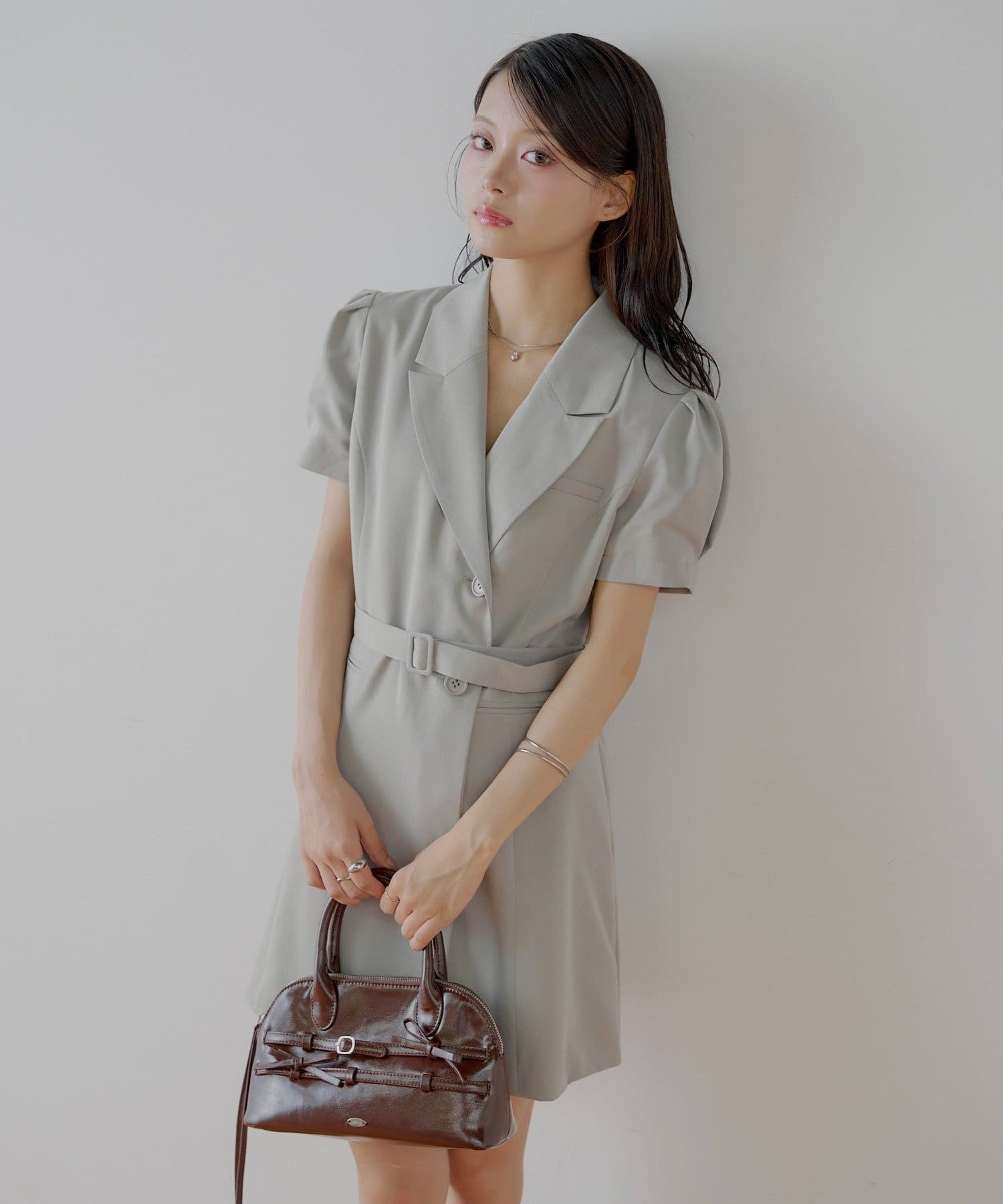 OUTLET(アウトレット) 【Chico】スーツダブルミニワンピース