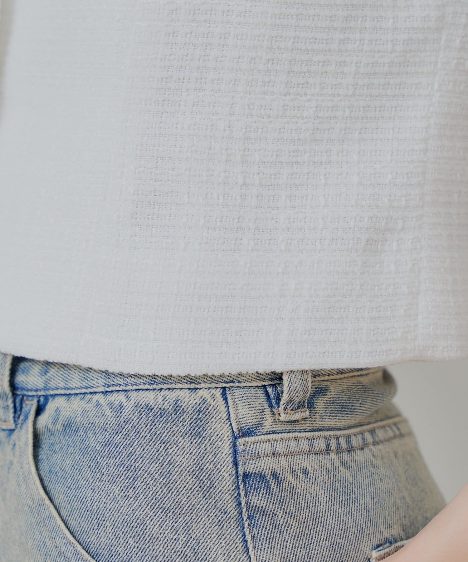 OUTLET(アウトレット) 【Chico】パフスリーブショート丈ツイードジャケット