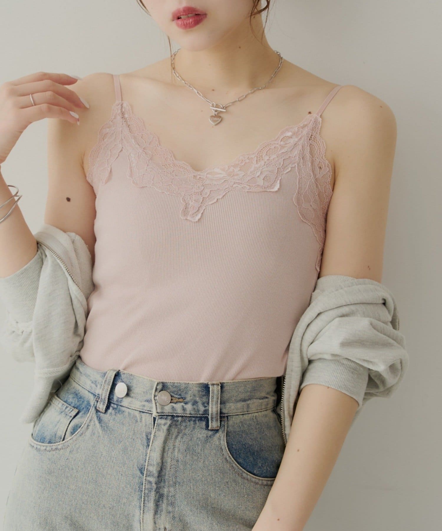 OUTLET(アウトレット) 【Chico】パット付きレースキャミ