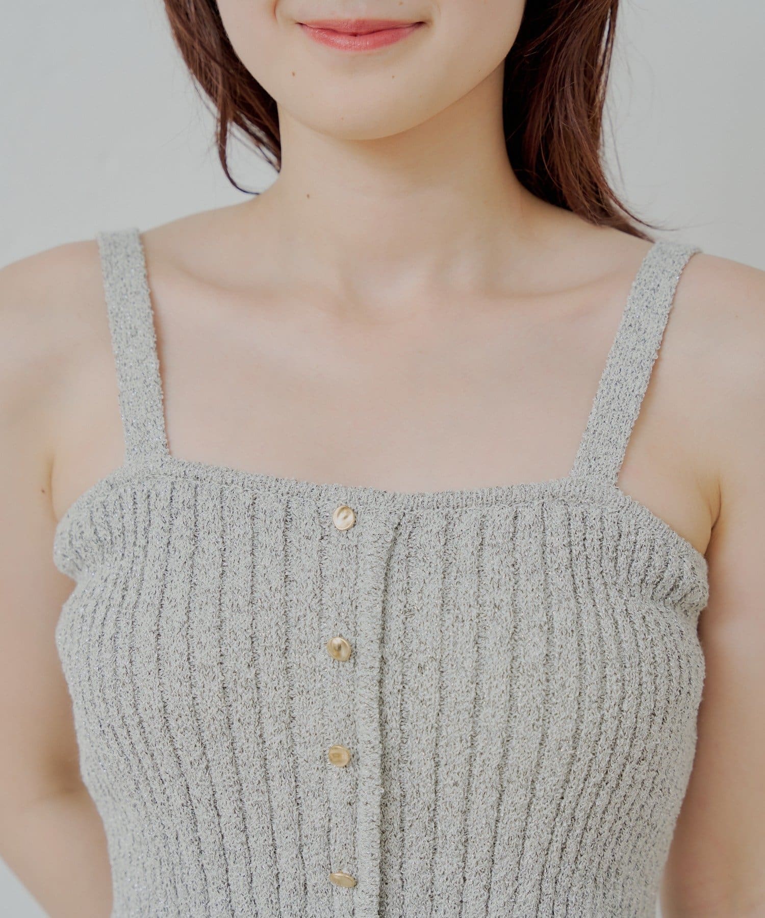 OUTLET(アウトレット) 【Chico】フロントボタンキャミ+ボレロセット