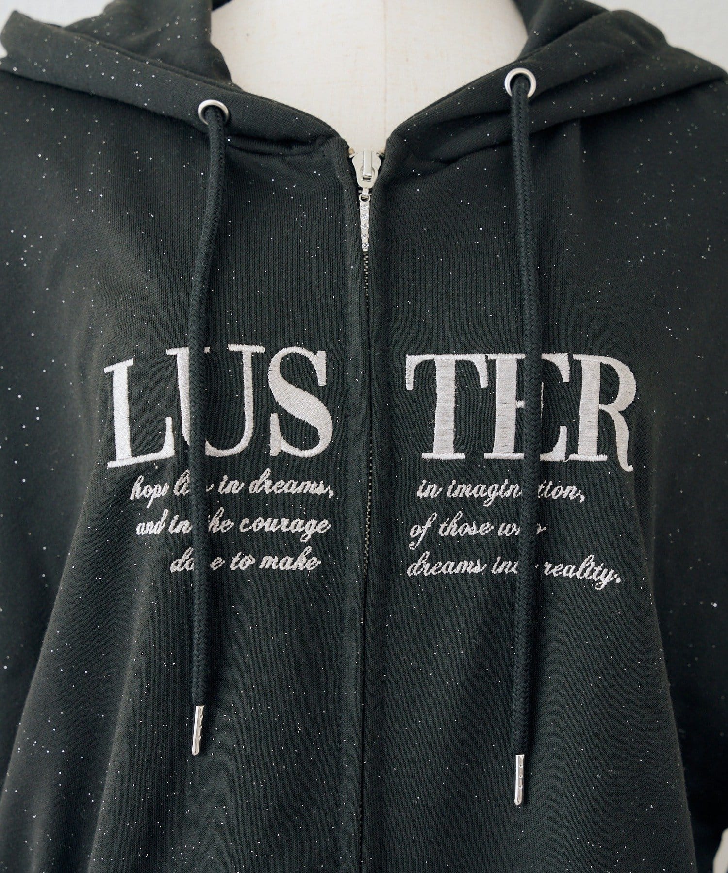 NICE CLAUP / OLIVE des OLIVE OUTLET(ナイスクラップ  / オリーブ デ オリーブ アウトレット) 【continuer】【丈の長さを選べる】キラキラパーカー