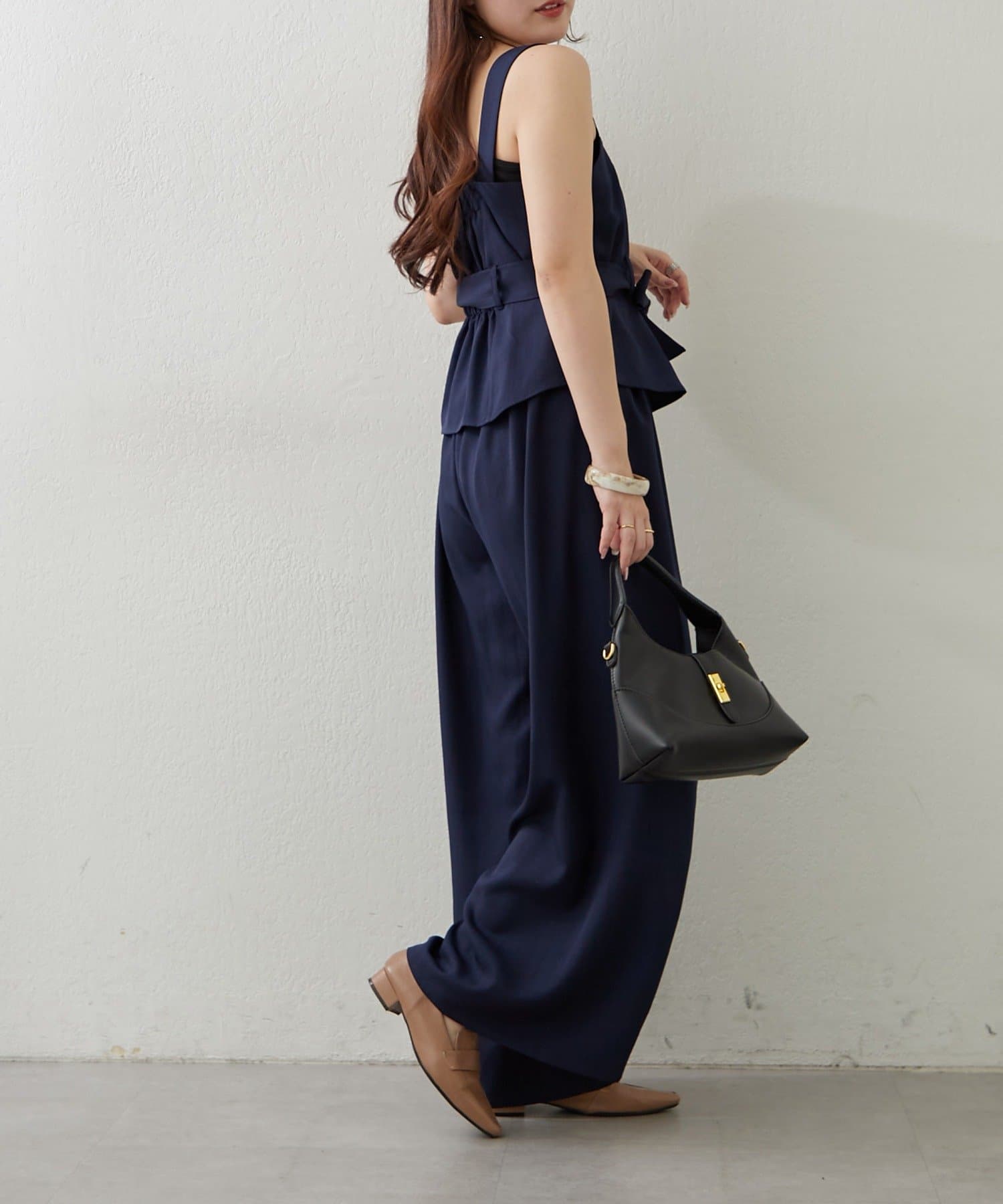 Remind me and forever(リマインドミーアンドフォーエバー) 【上下2枚SET】共ベルト付ビスチェ+ワイドパンツ