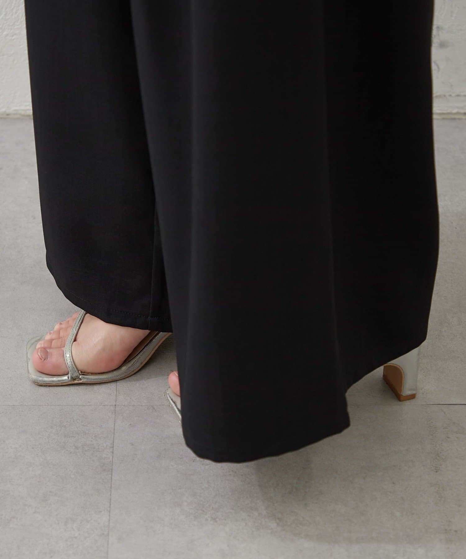 Remind me and forever(リマインドミーアンドフォーエバー) 【上下2枚SET】WZIPペプラムジレ&ワイドパンツ