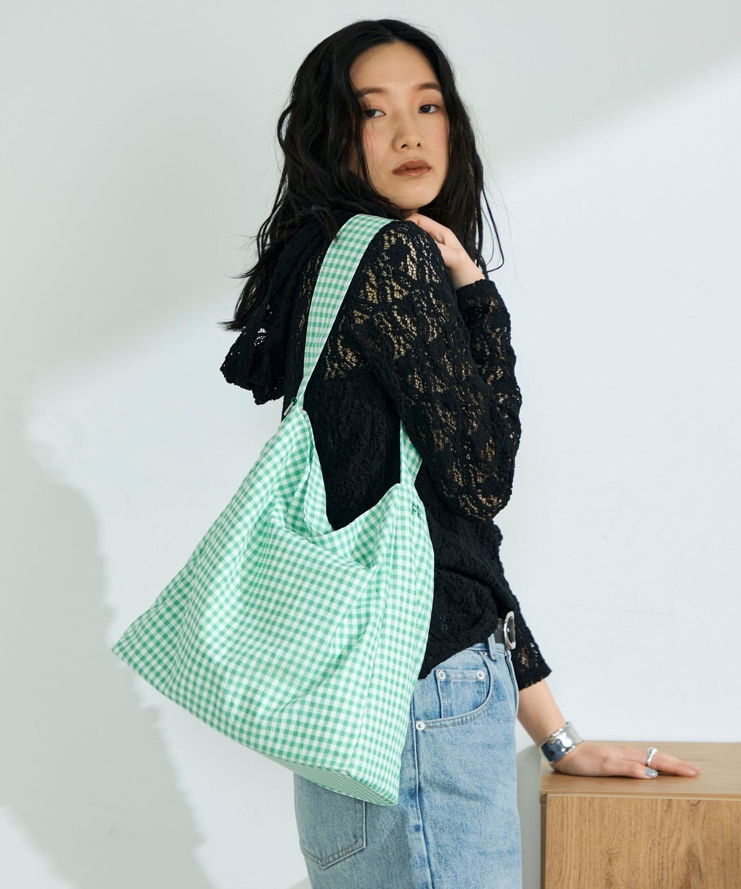 FREDY & GLOSTER(フレディ アンド グロスター) ストライプ/ギンガムワンショルバッグ