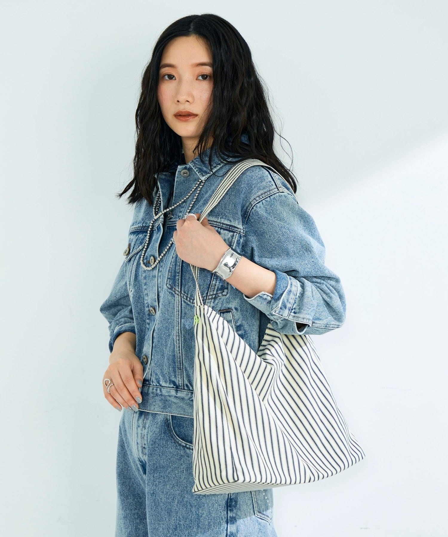 FREDY & GLOSTER(フレディ アンド グロスター) ストライプ/ギンガムワンショルバッグ