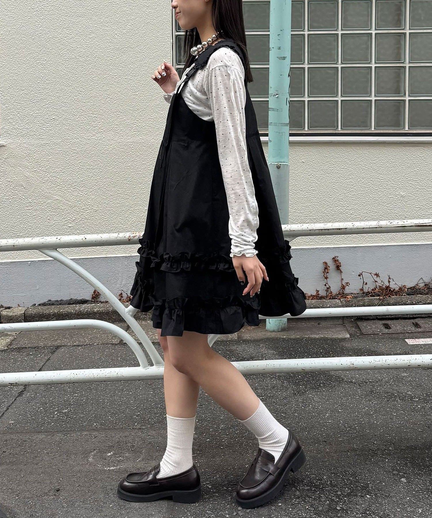 CIAOPANIC(チャオパニック) フリルミリタリーミドルジャンスカ