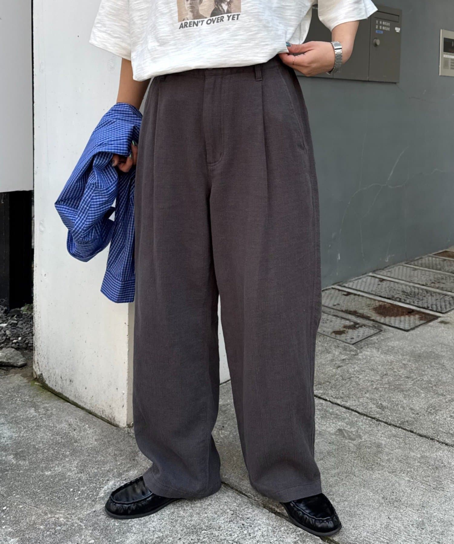 CIAOPANIC TYPY(チャオパニックティピー) 【ユニセックス】接触冷感ジャガードタックストレートパンツ