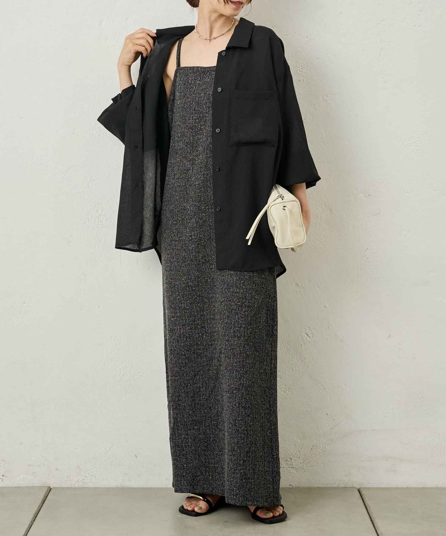 Omekashi(オメカシ) サマーツイードキャミワンピース