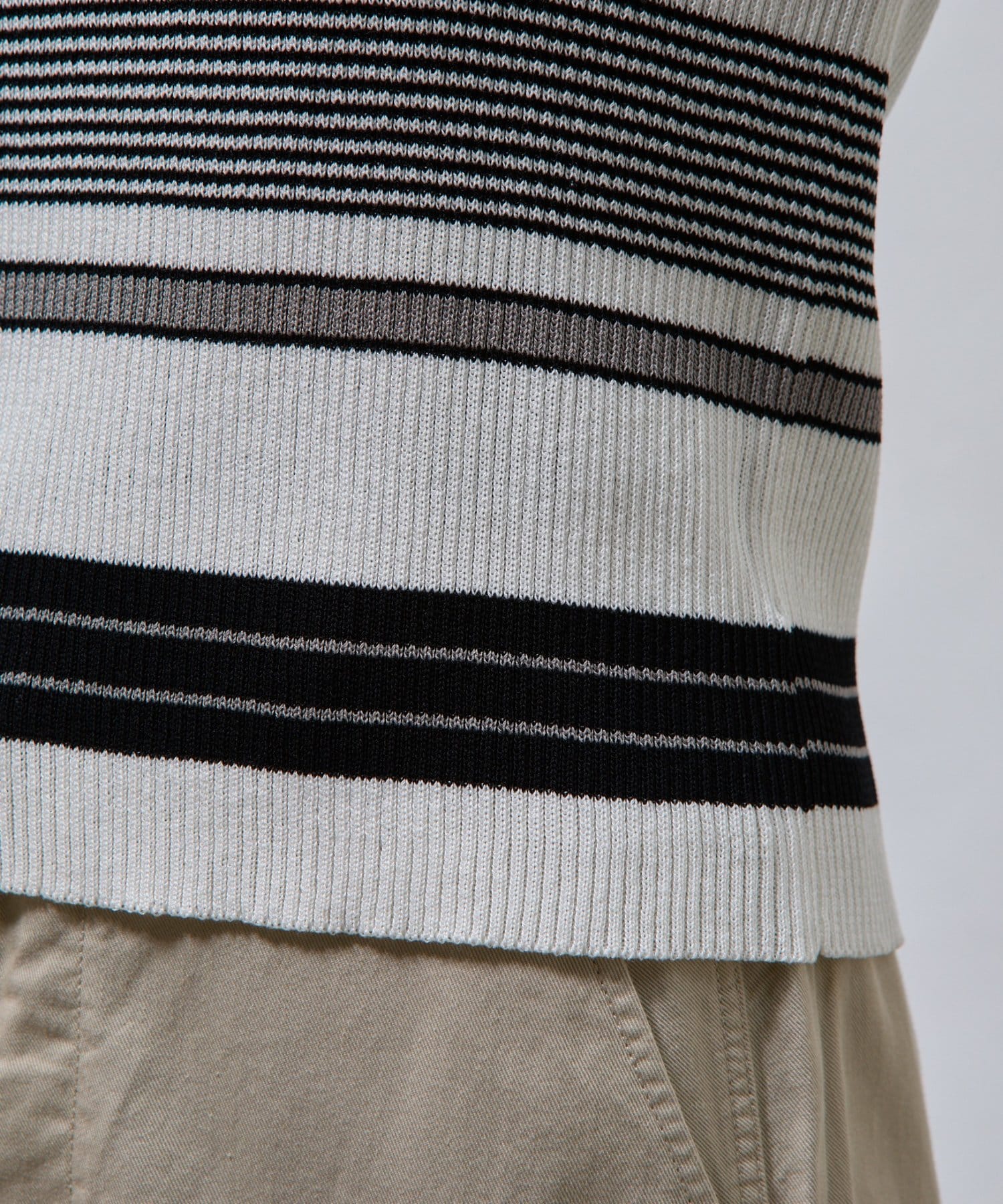 COLONY 2139(コロニー トゥーワンスリーナイン) 【リバイバル/新色追加】マルチボーダー半袖ニットプルオーバー