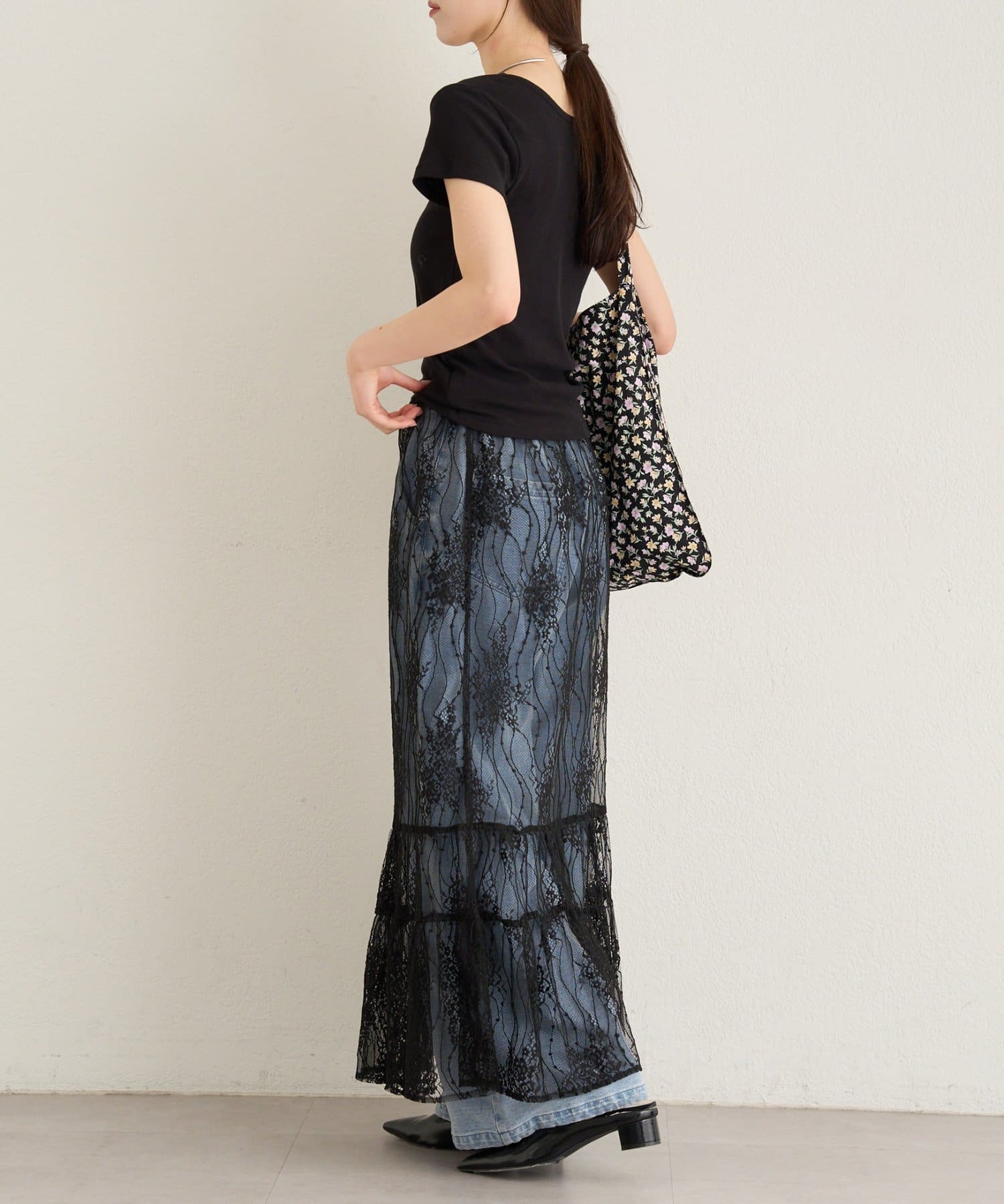 Omekashi(オメカシ) 【レイヤードにも◎】シアーレーススカート