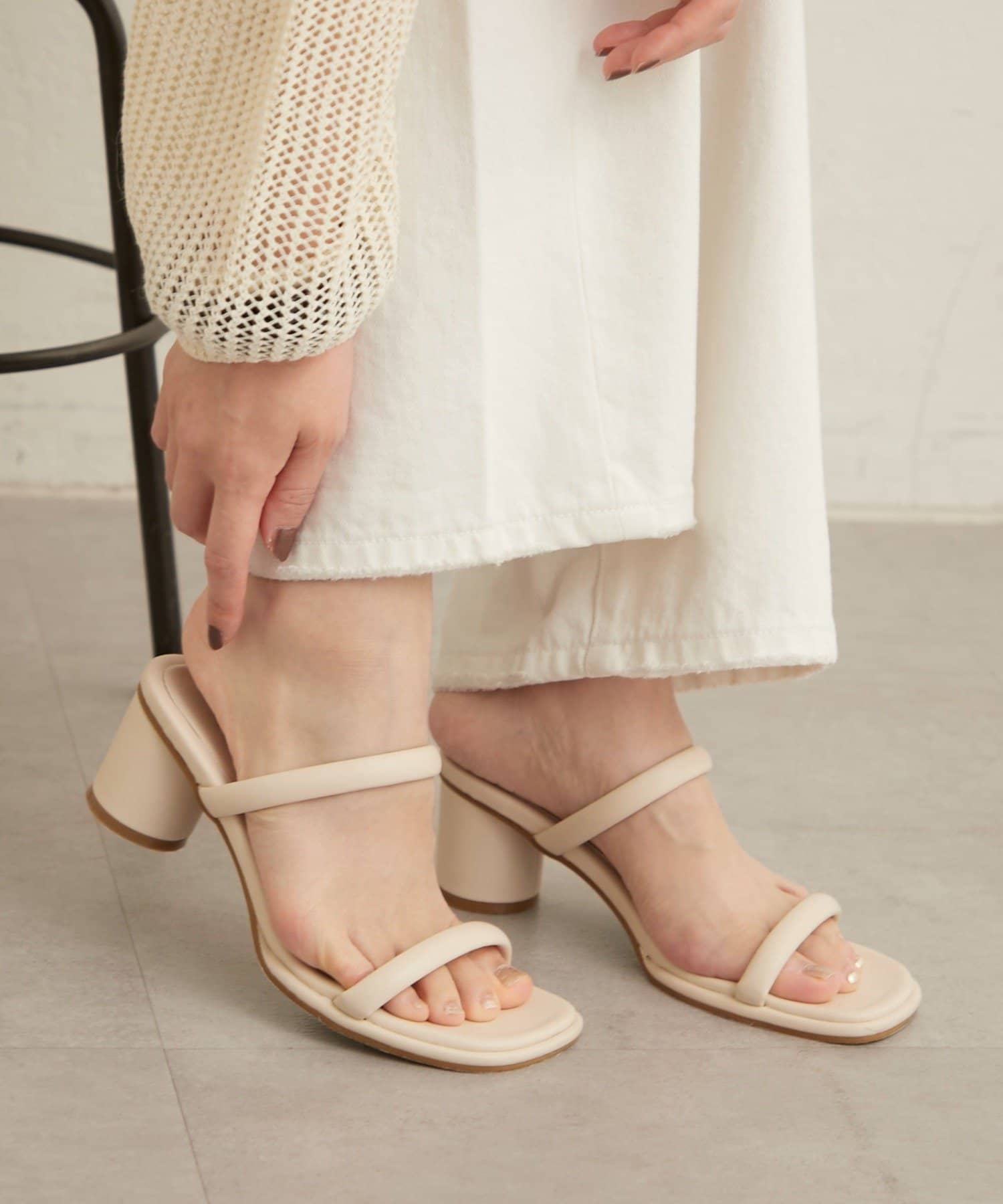 Omekashi(オメカシ) ダブルストラップサンダル