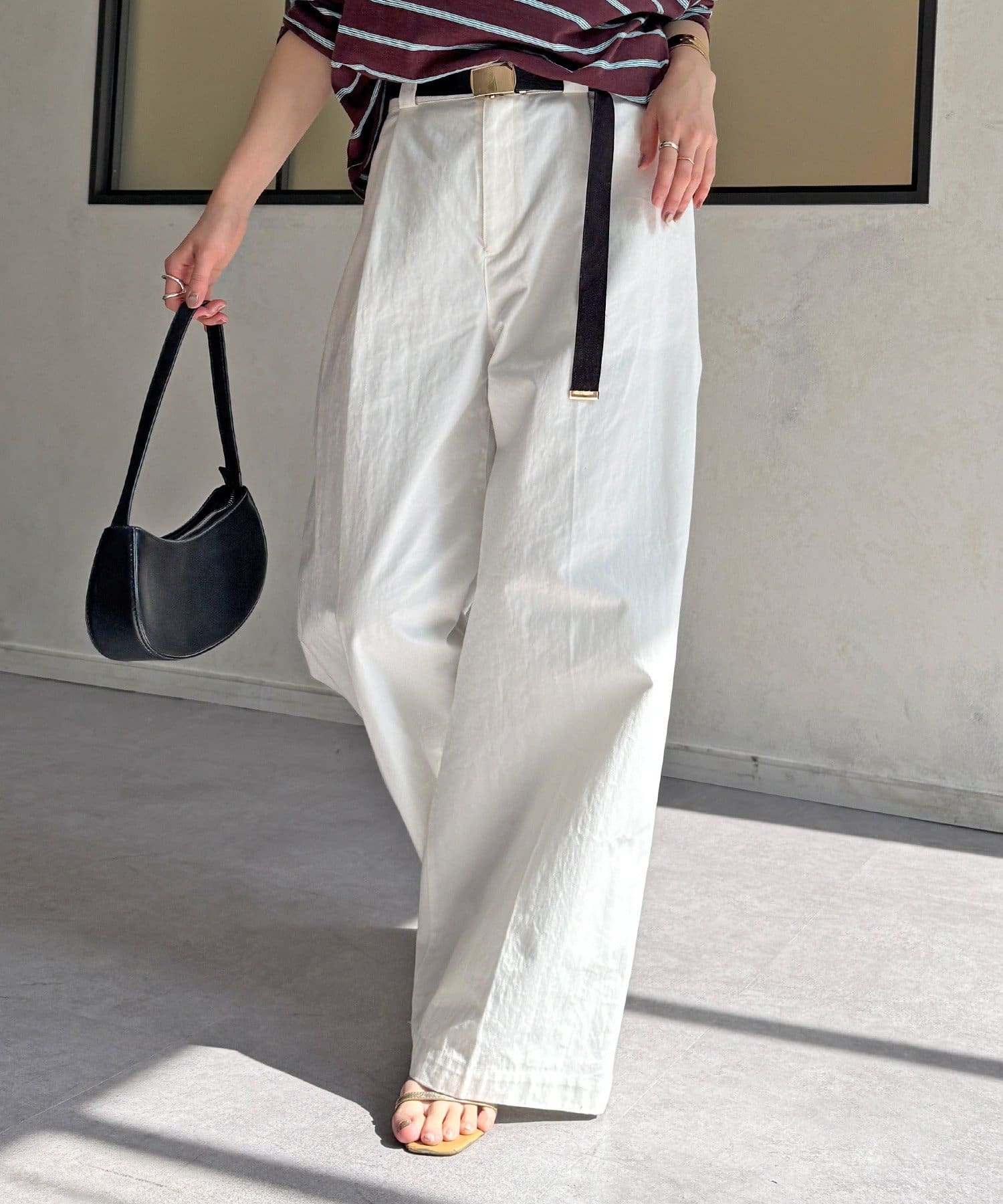 DOUDOU(ドゥドゥ) バックタックルーズチノパン