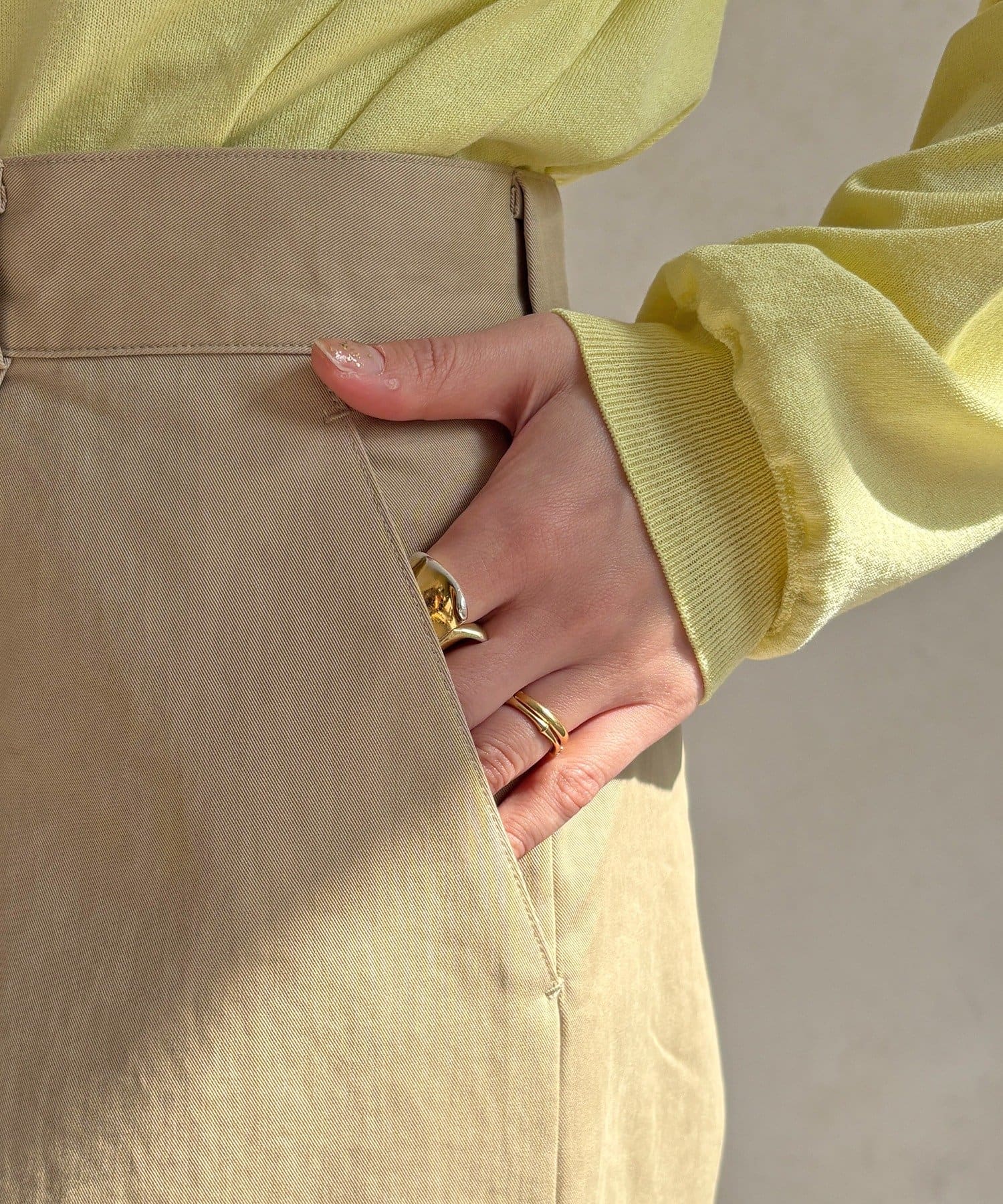 DOUDOU(ドゥドゥ) バックタックルーズチノパン